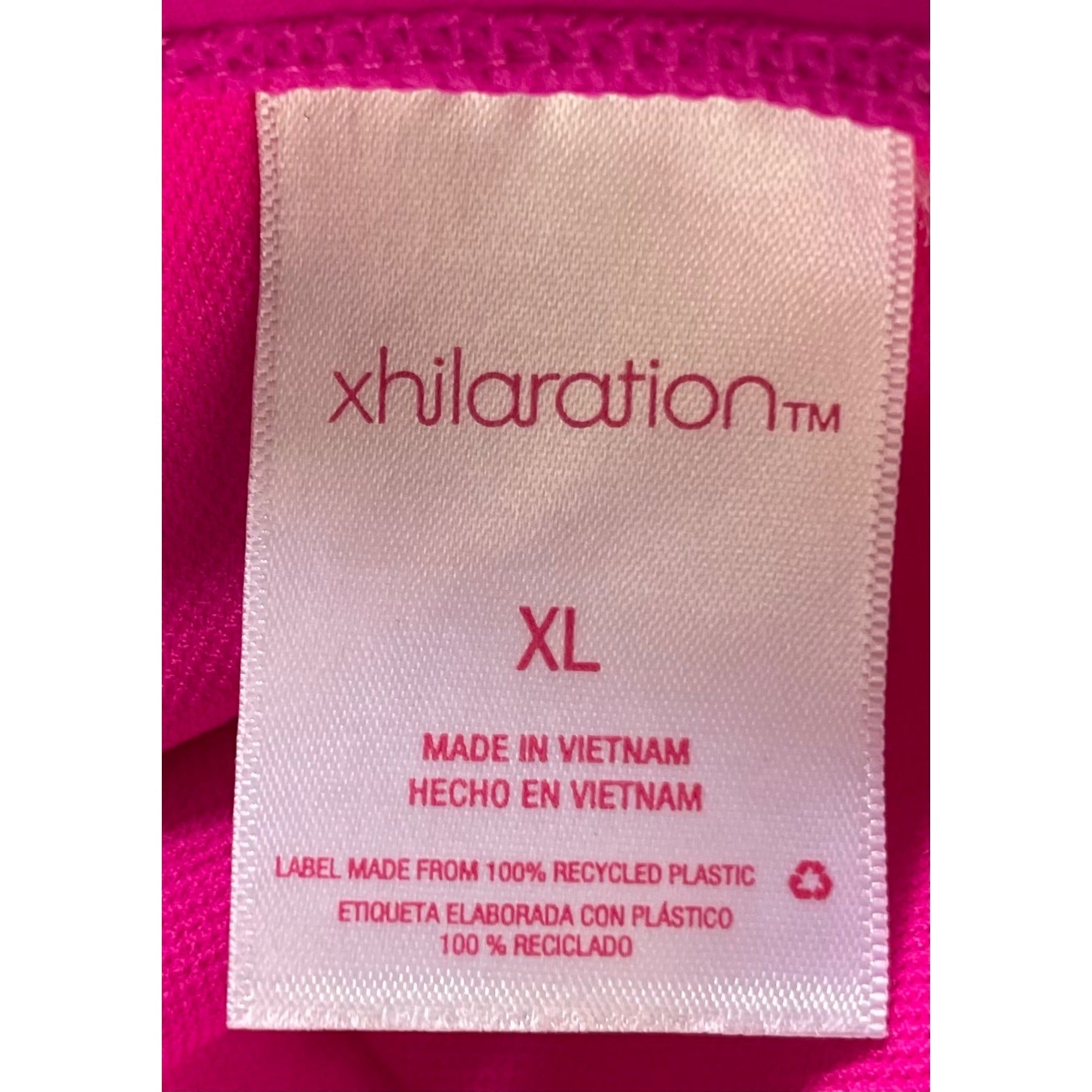 Xhilaration Women's Size XL Fuchsia Pink Ruffle Trim Swimsuit Bottoms