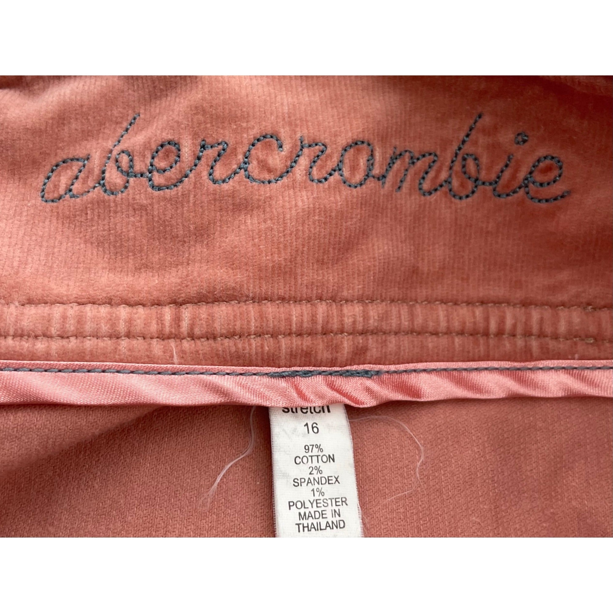 Abercrombie Women's Size 16 Stretch Mauve Pink Corduroy Micro Mini Skirt