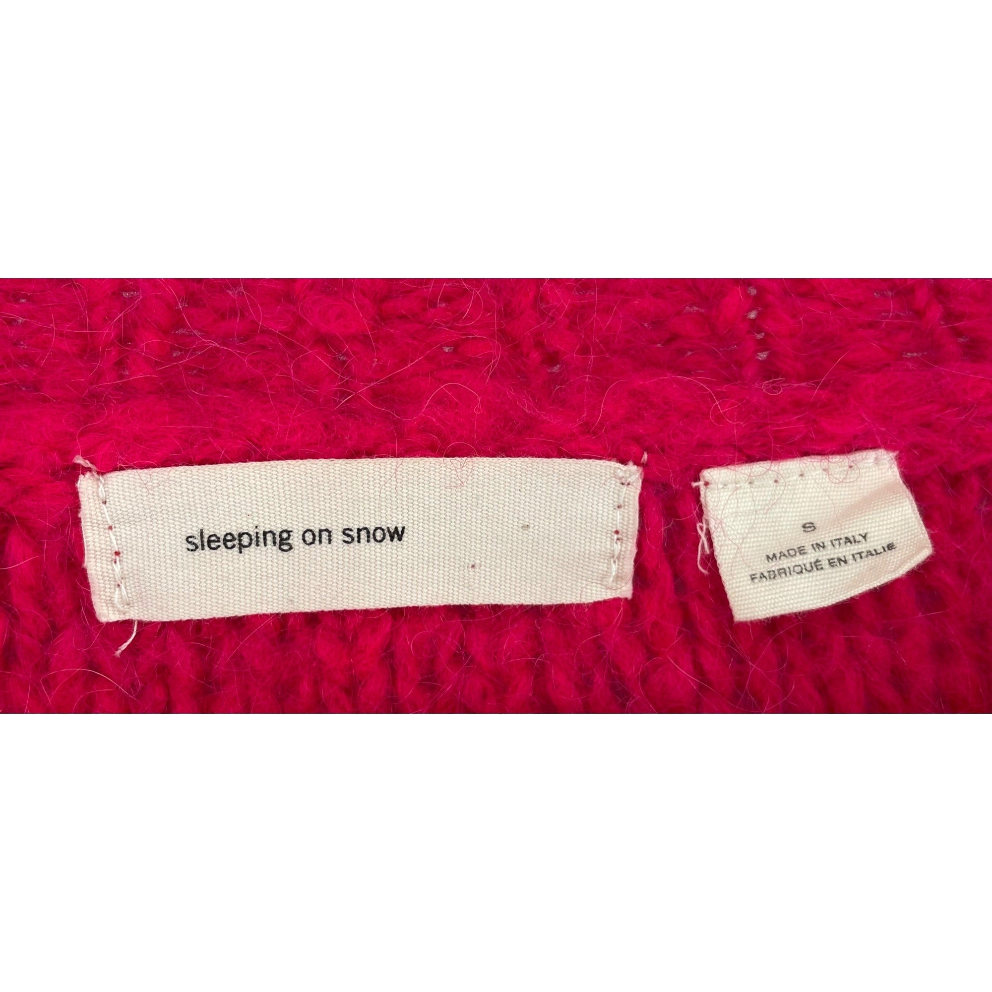 Sleeping On Snow Women's Small Fuchsia Alpaca Blend Crew Neck Sweater