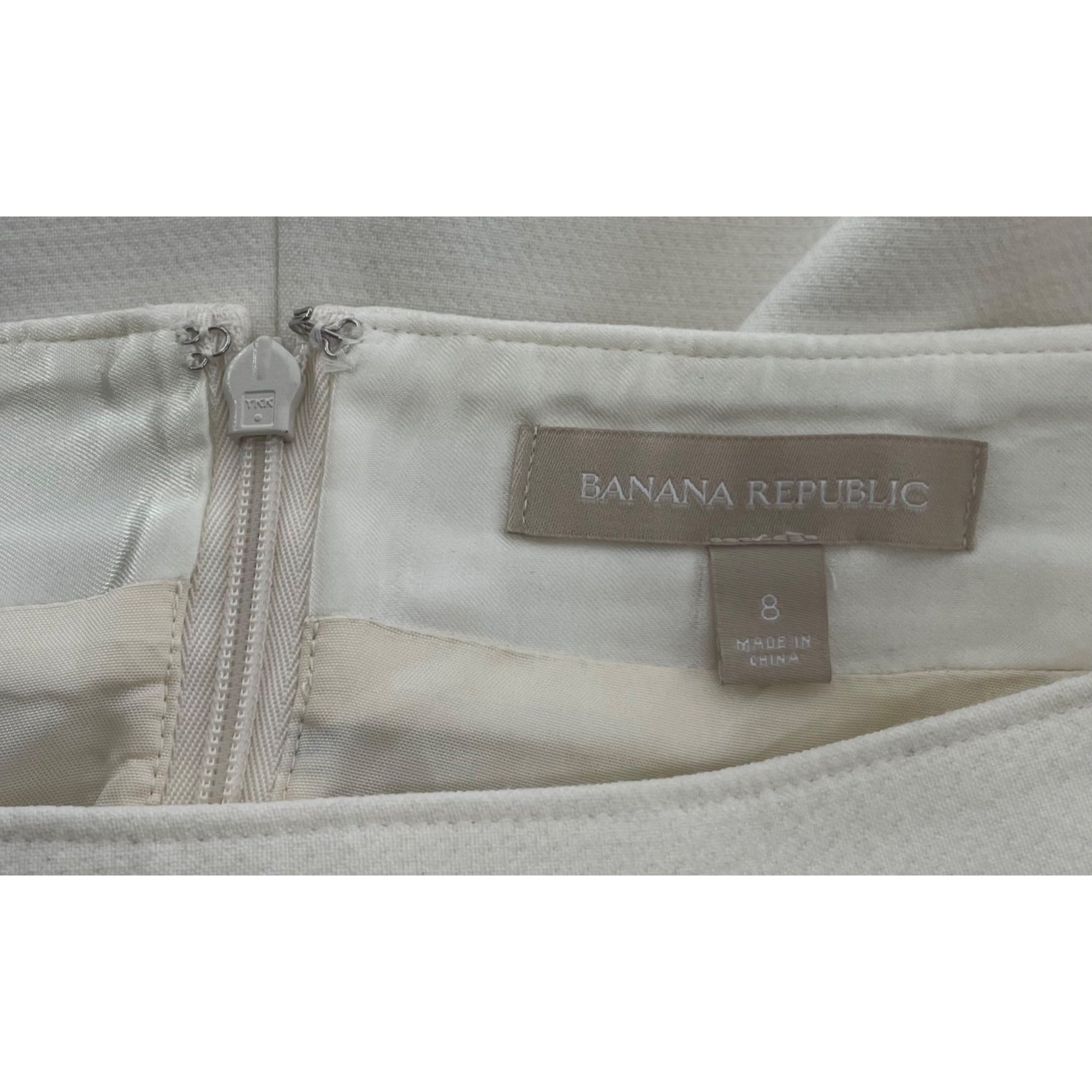 CLEARANCE Banana Republic Women's Size 8 Cream A-Line Pleated Mini Skirt