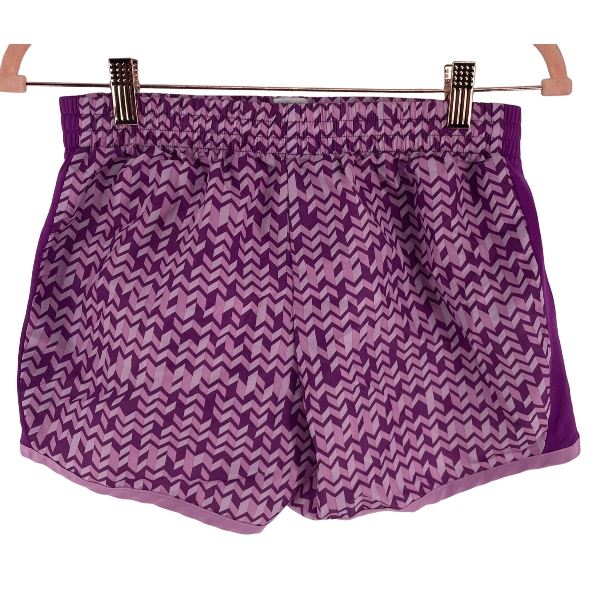 Danksin Now Women's Size XS Two-Tone Purple Chevron Jogger's Exercise Shorts