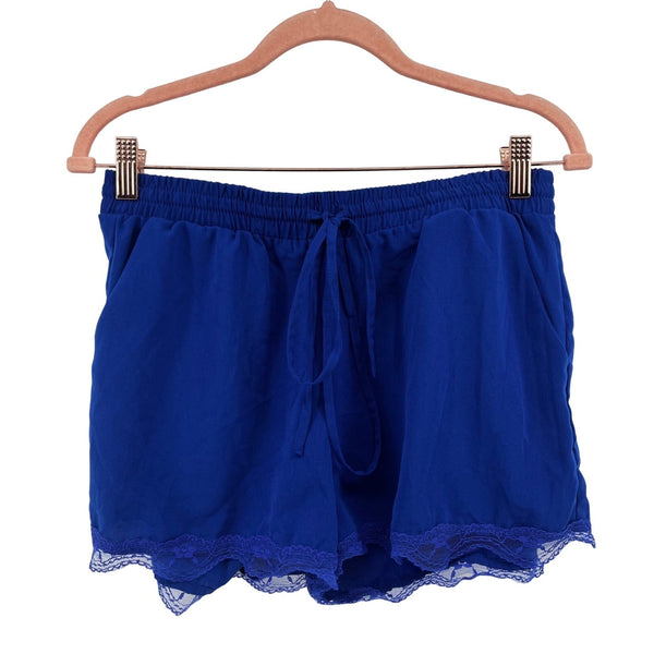 Mine Women's Size Size Large Cobalt Blue Elastic Waist Shorts