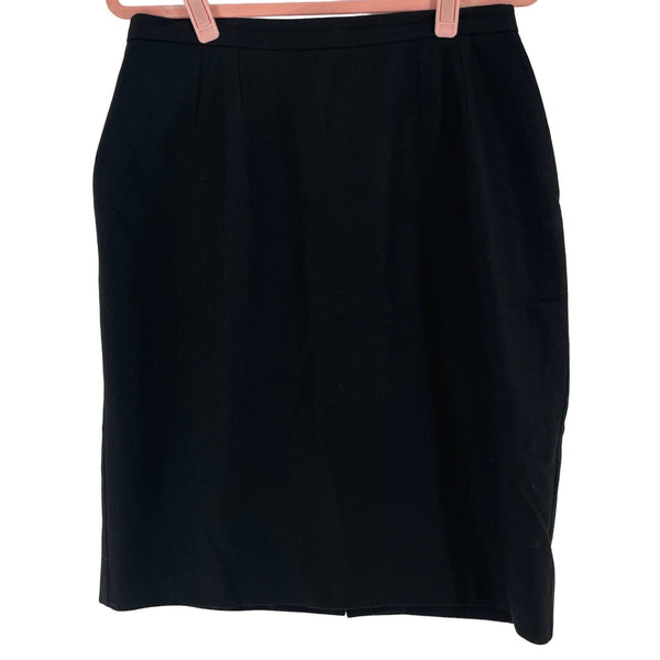 Lauren Alexandria Women’s size 12 Black Wool Midi Skirt