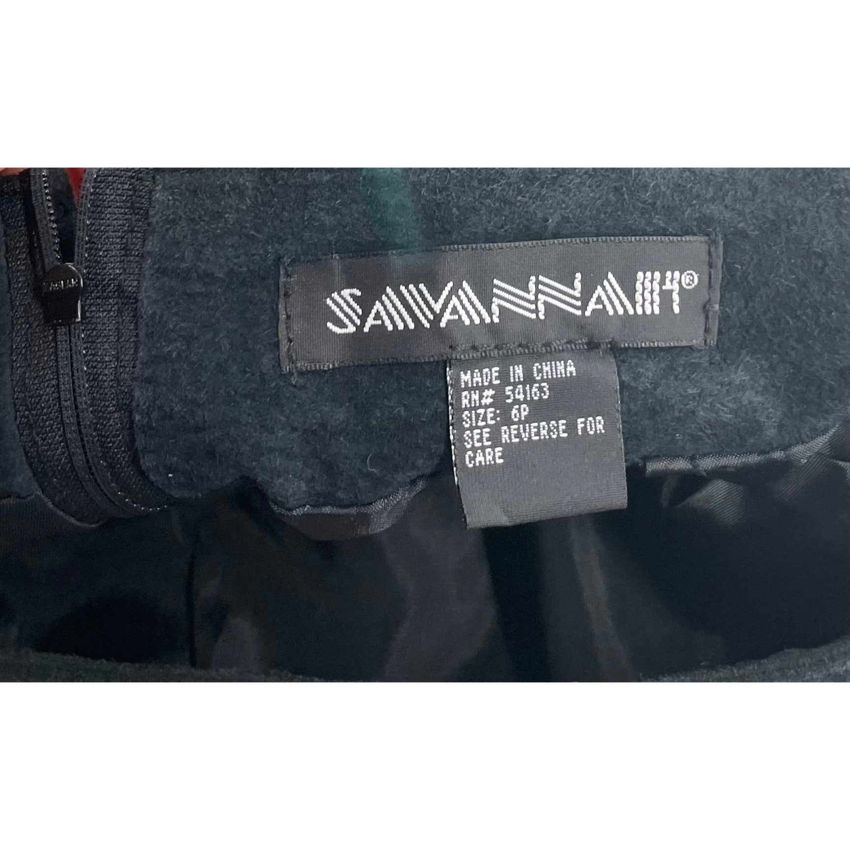 Vintage Savannah Women’s 6P Black Leather Mini Skirt