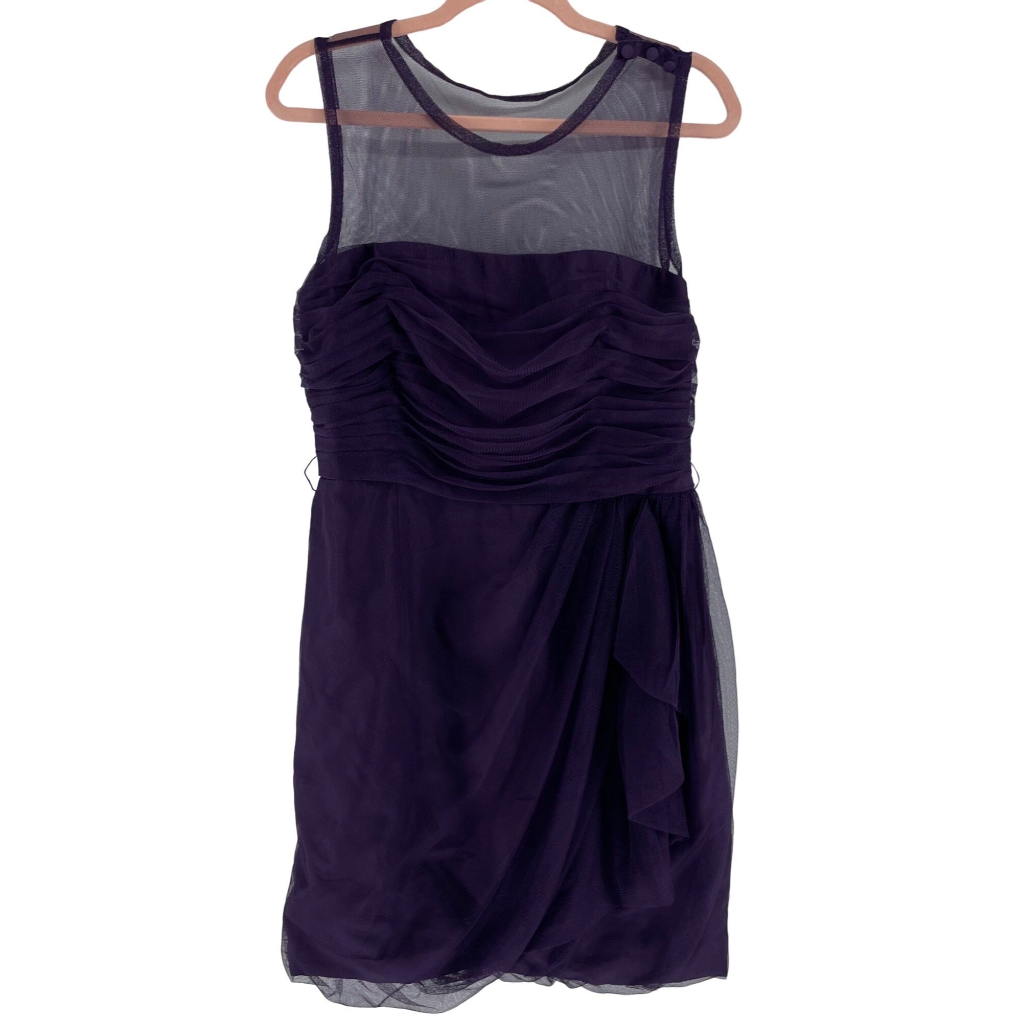 Vera Wang White Women's Size 14 Purple Sleeveless Formal Mini Dress