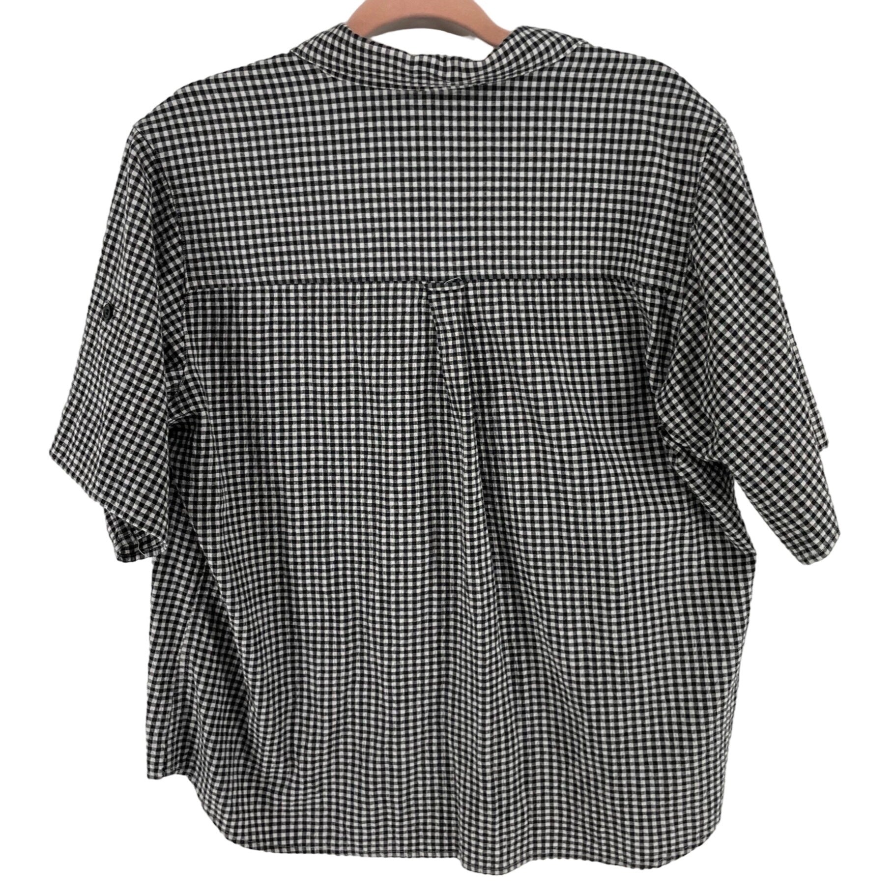 White Stag Stretch Women's Women's Size XL (16/18) Black & White Checked Shirt