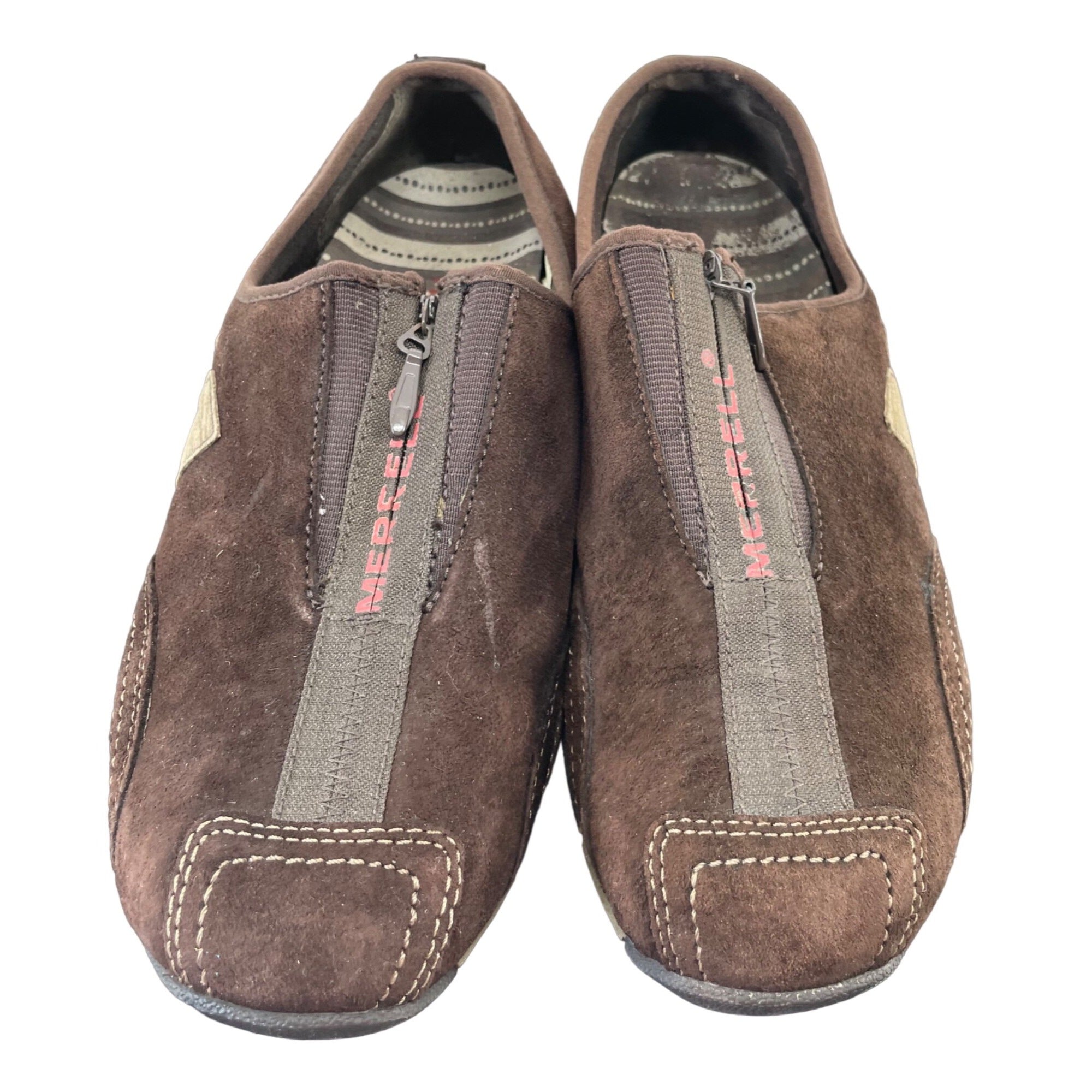 Merrell Women's Size 8 Brown Zip-Up Suede Shoes