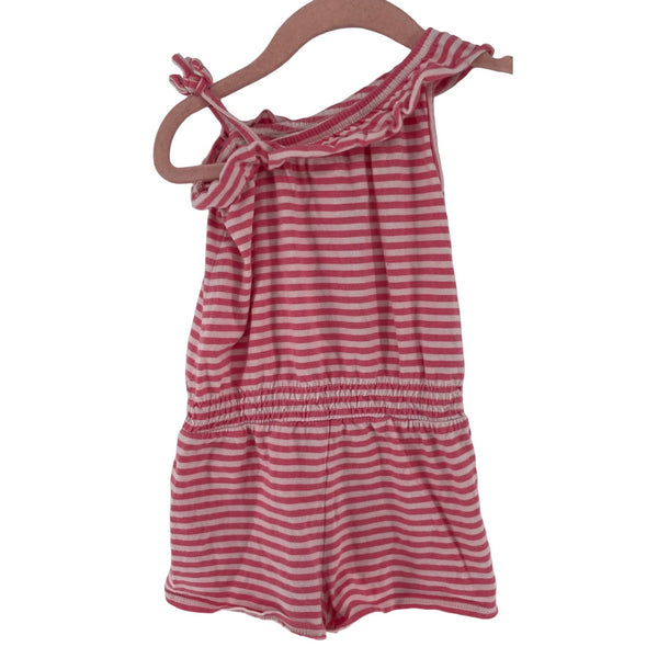 Old Navy Baby Girl's Size 12-18 Months Pink & White Striped Romper