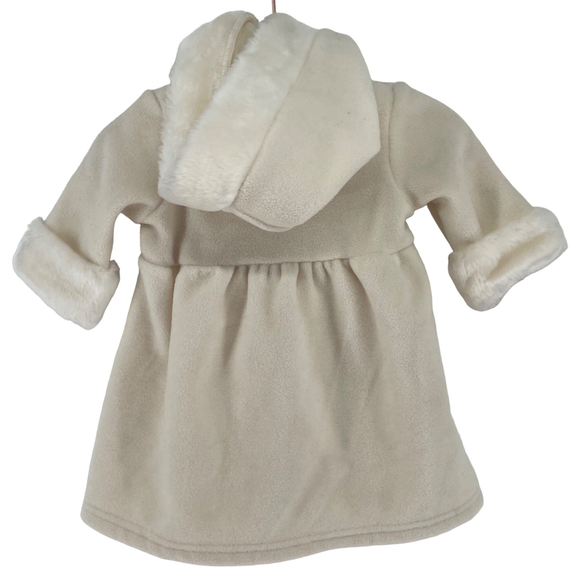 Starting Out Baby Girl's Size 3M Cream Faux Fur Trim Coat