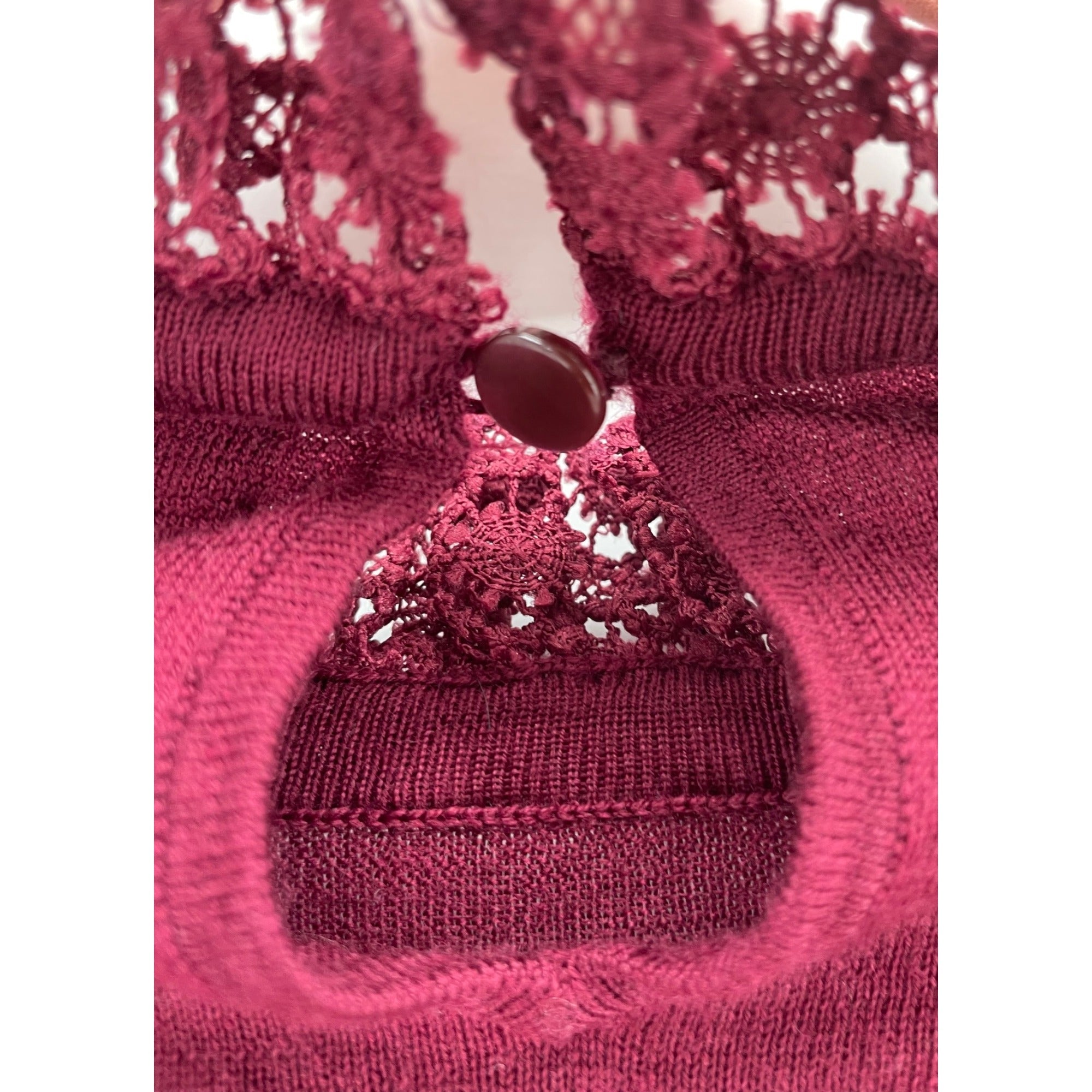 J. Crew Women’s Large Burgundy/Maroon Floral Collar Sweater
