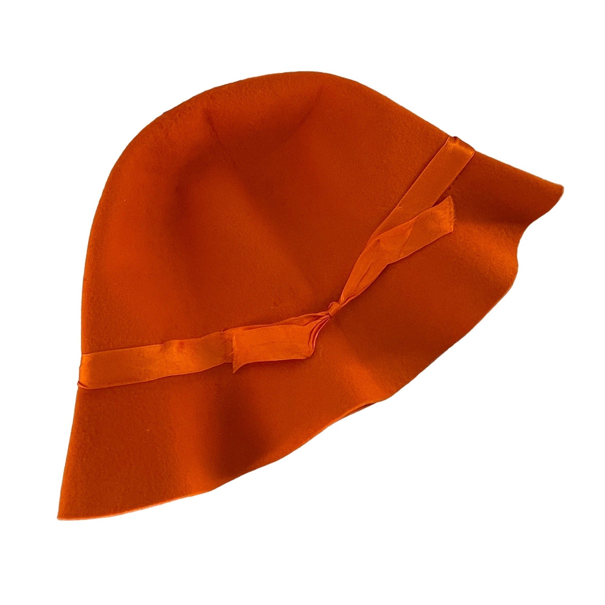 Game Stalker Women's Size Large Orange 100% Wool Crusher Hat