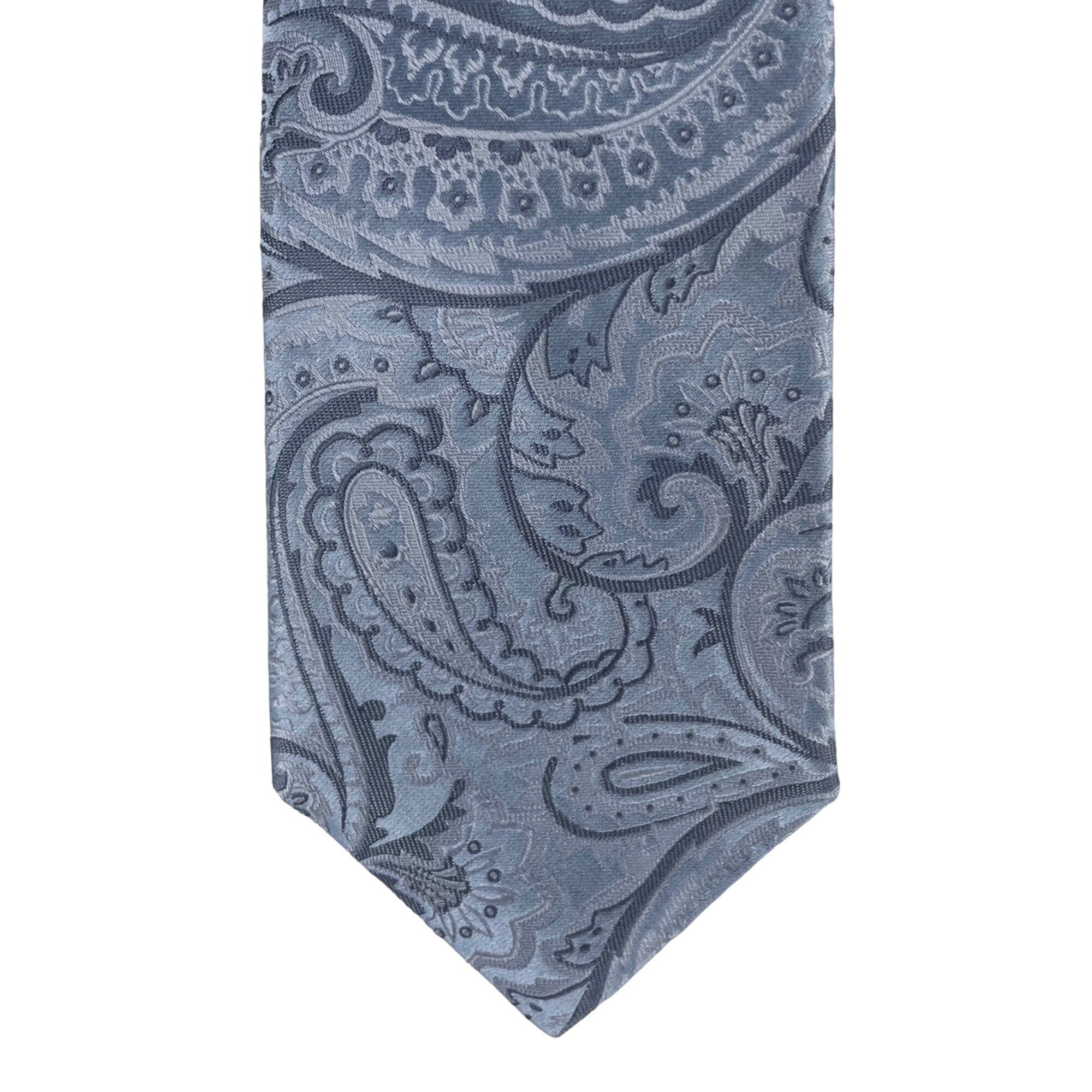 DKNY Men's Blue Silk Paisley Dress Tie