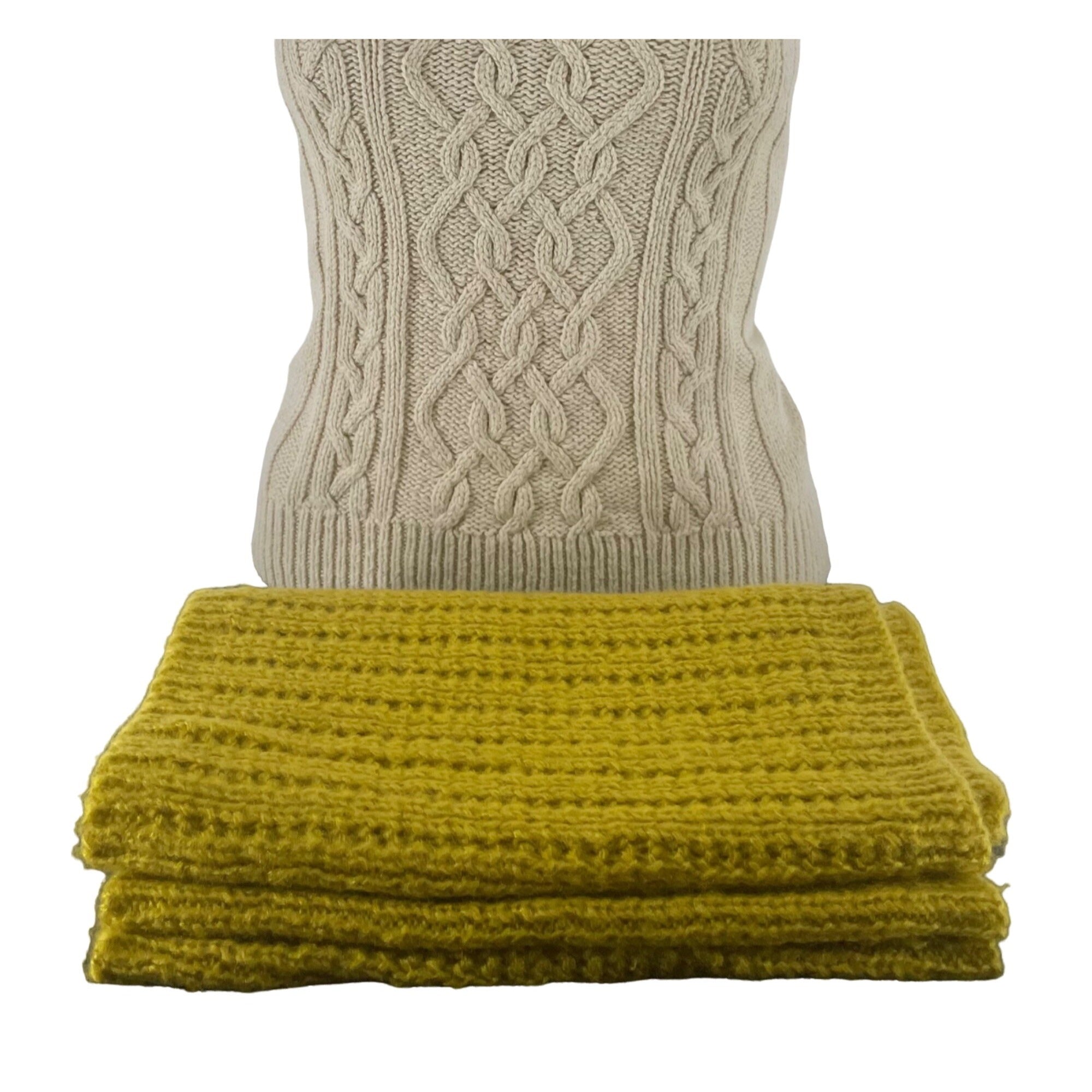 NWOT Women's Mustard Yellow Infinity Loop Snood Knit Scarf