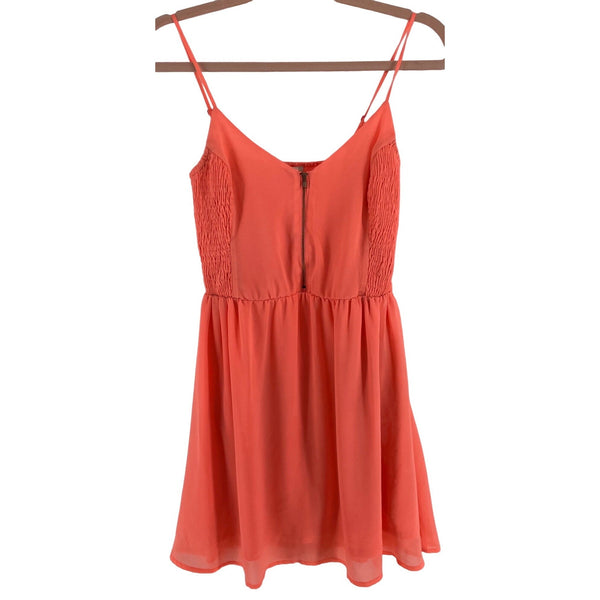 BSK & You Women's Size Small Neon Pinkish/Orange Spaghetti Strap Mini Dress