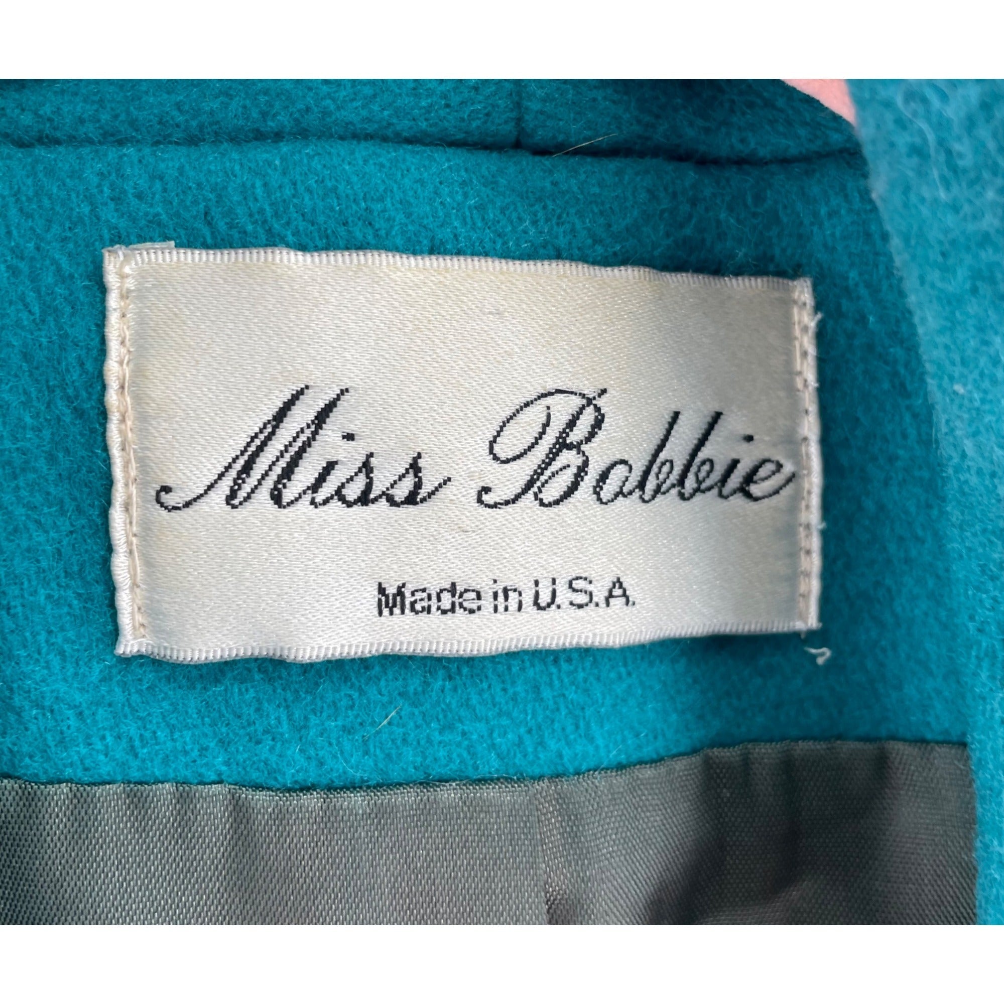 Miss Bobbie Women’s Large Teal Trench Peacoat