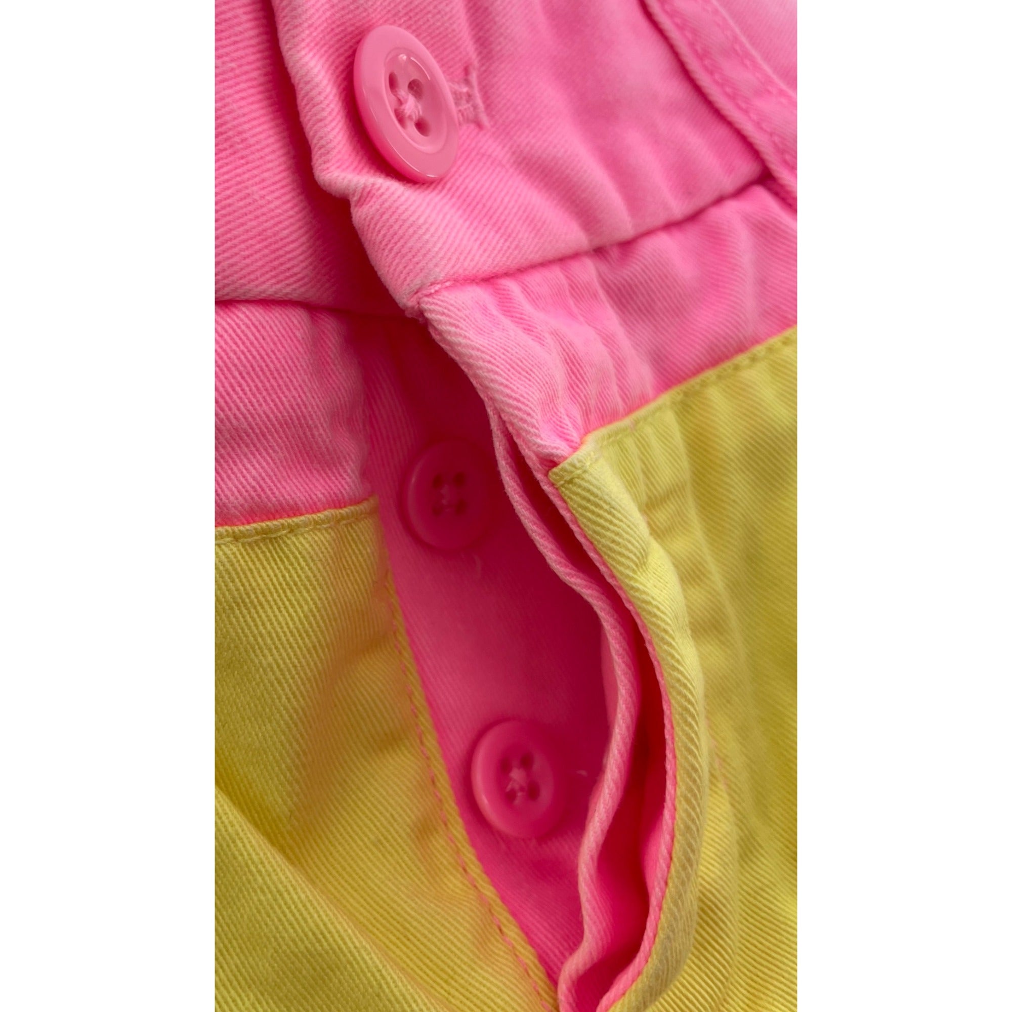 J. Crew Broken In Boyfriend Women's Size 00 Neon Pink & Yellow Shorts