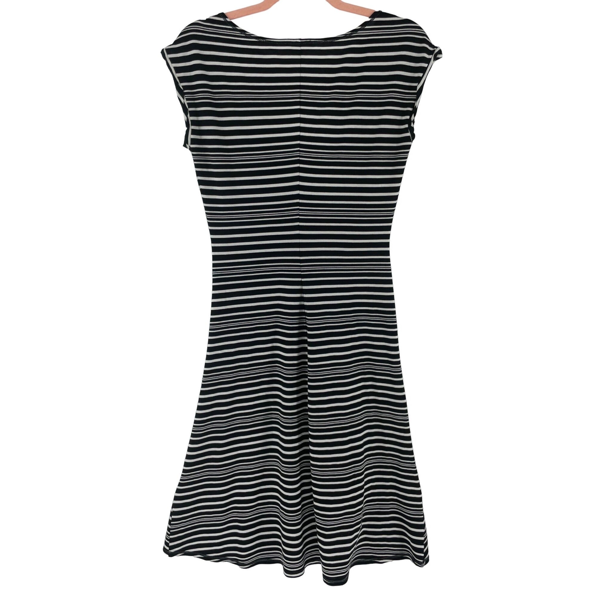 Max Studio Women's Size Small Black & White Striped Midi Dress