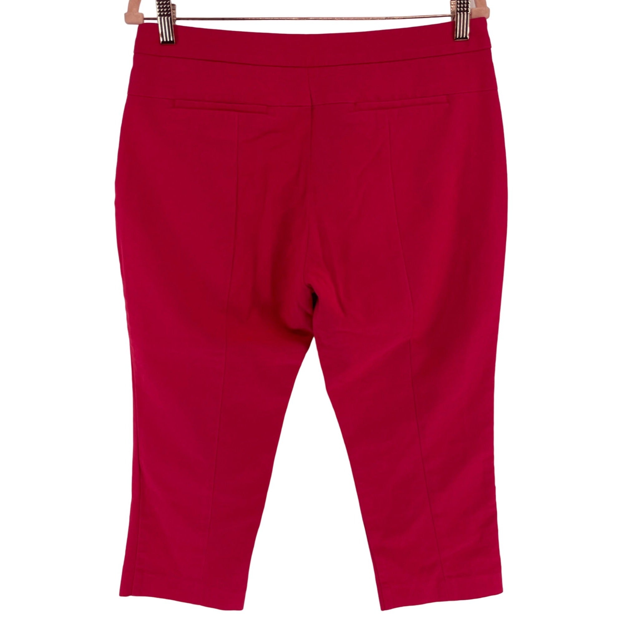 Adrianna Papell Women's Size 10 Coral Pink Straight-Leg Capri Pants