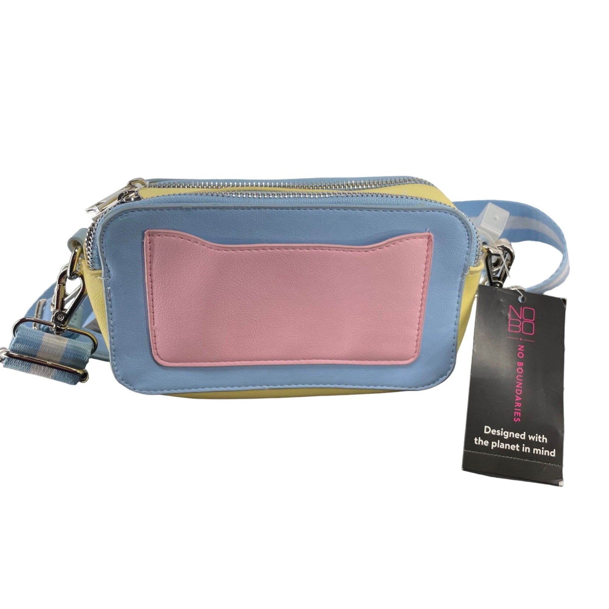 NWT No Boundaries Girl's Pink, Yellow & Blue Camera Crossbody Bag