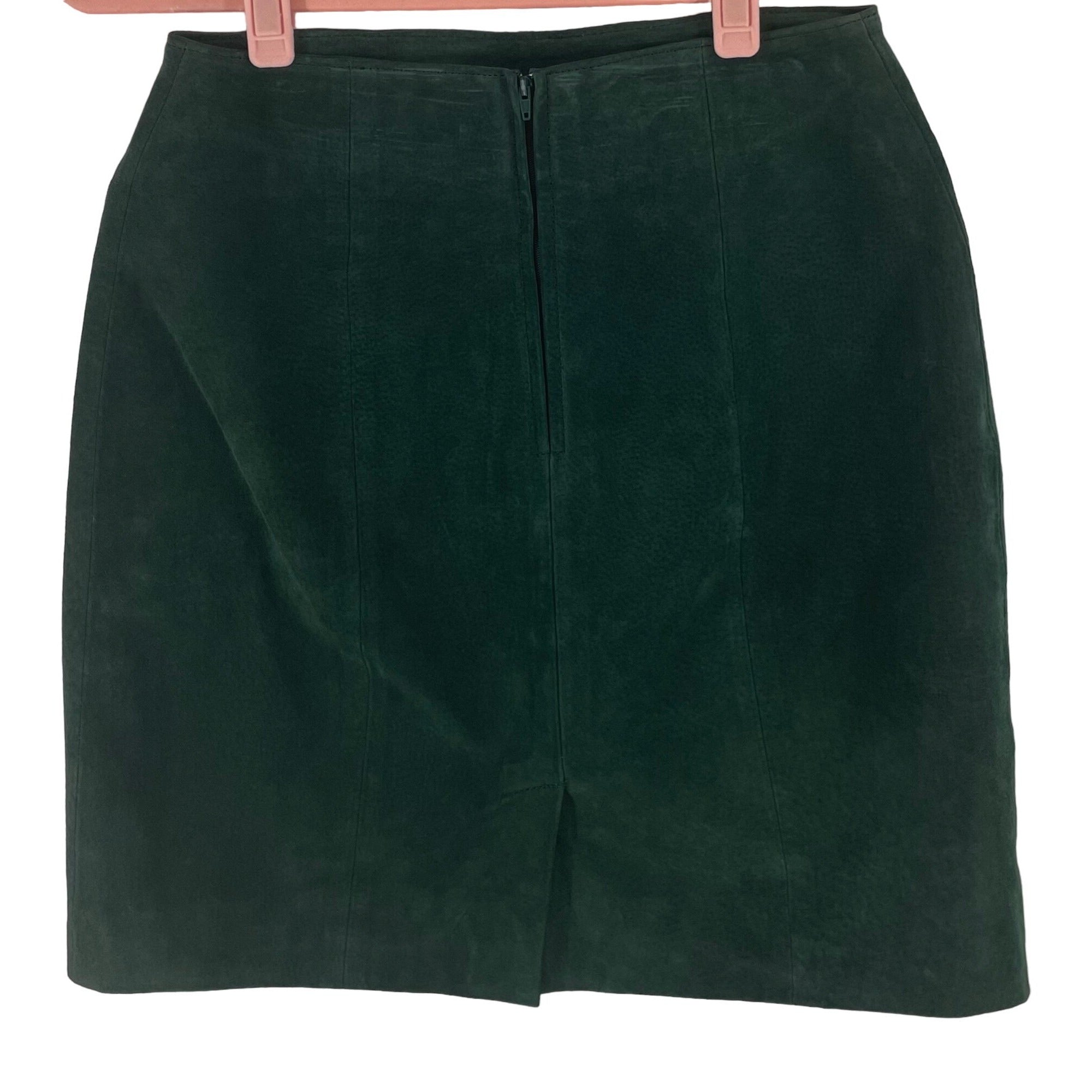 Vintage Savannah Women’s Size 6P Forest Green Leather Mini Skirt