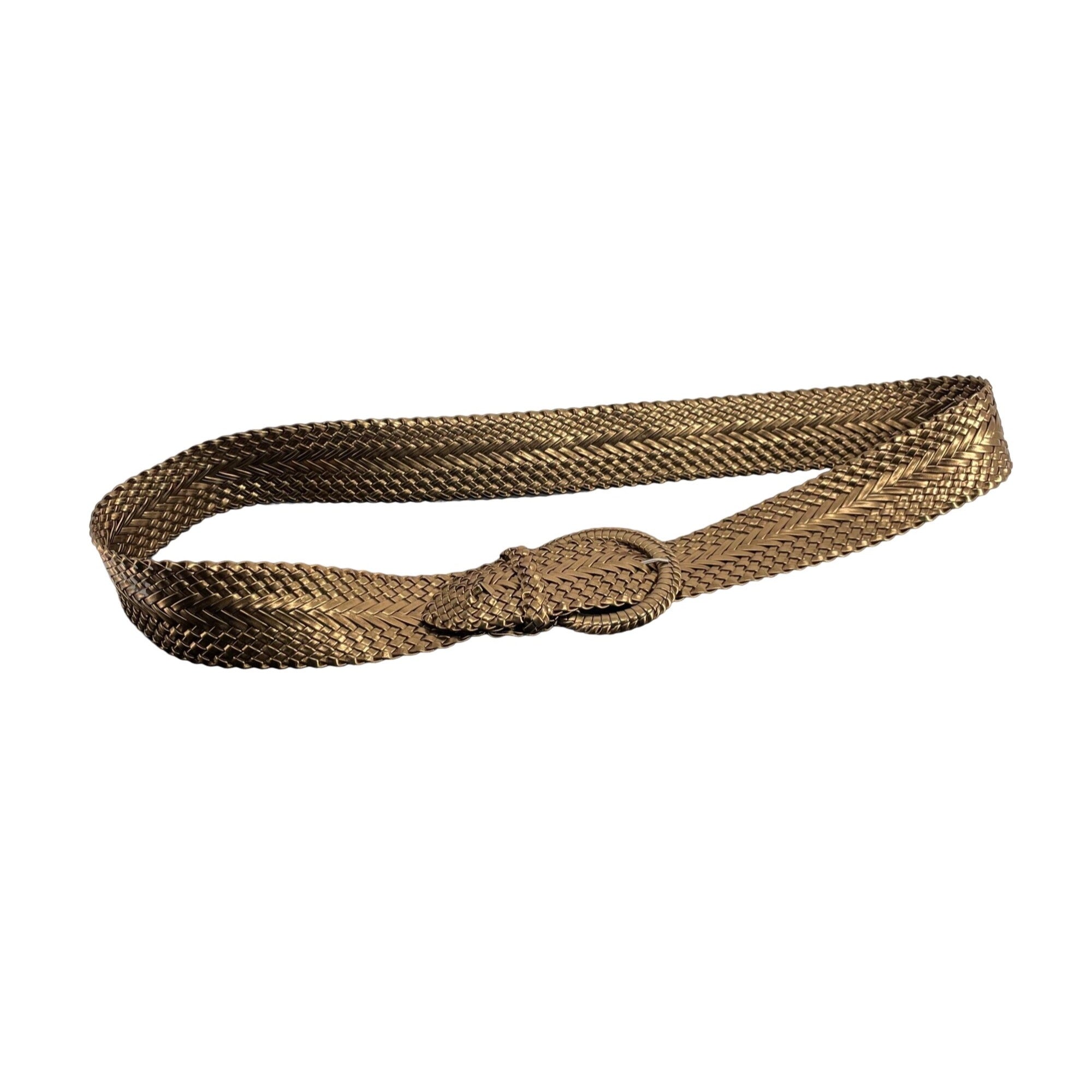 NWOT Women's Bronze Woven Metallic Belt Size Medium