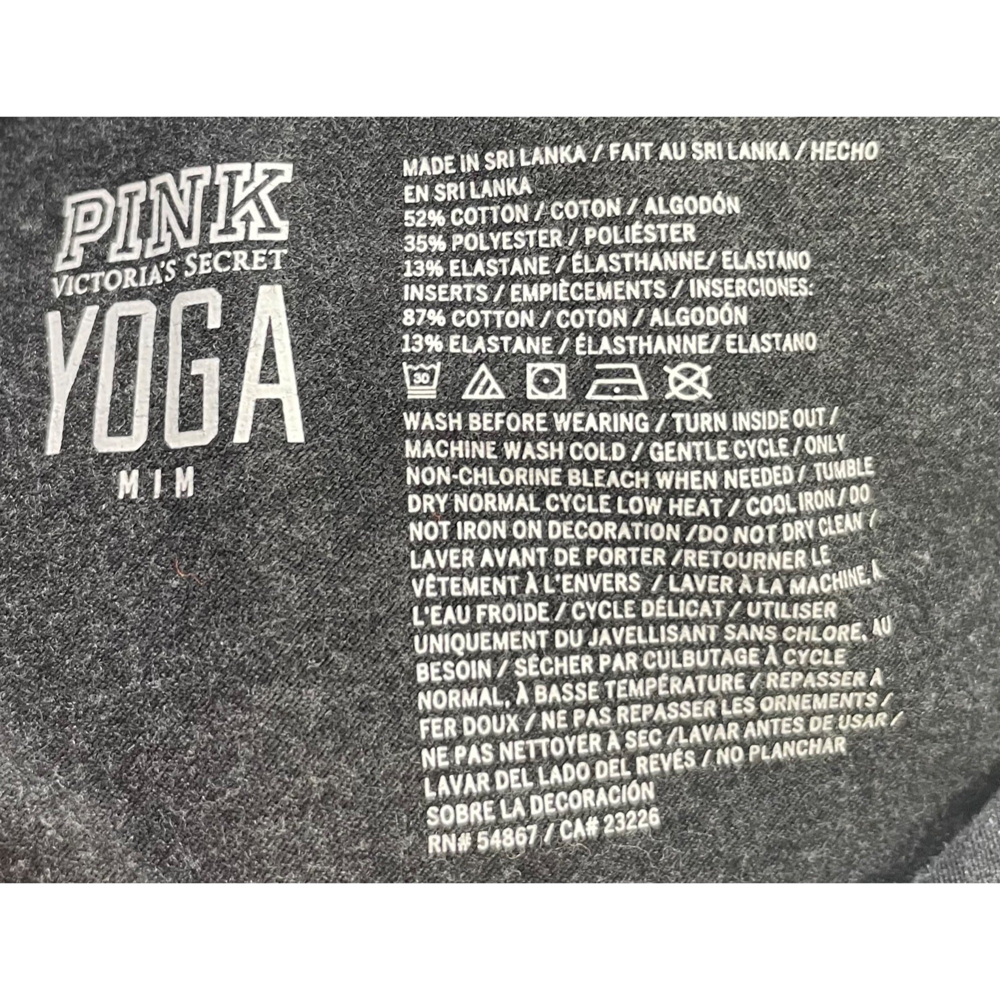 Victoria's Secret PINK Yoga Women's Size Medium Black/White/Grey/Pink Leggings