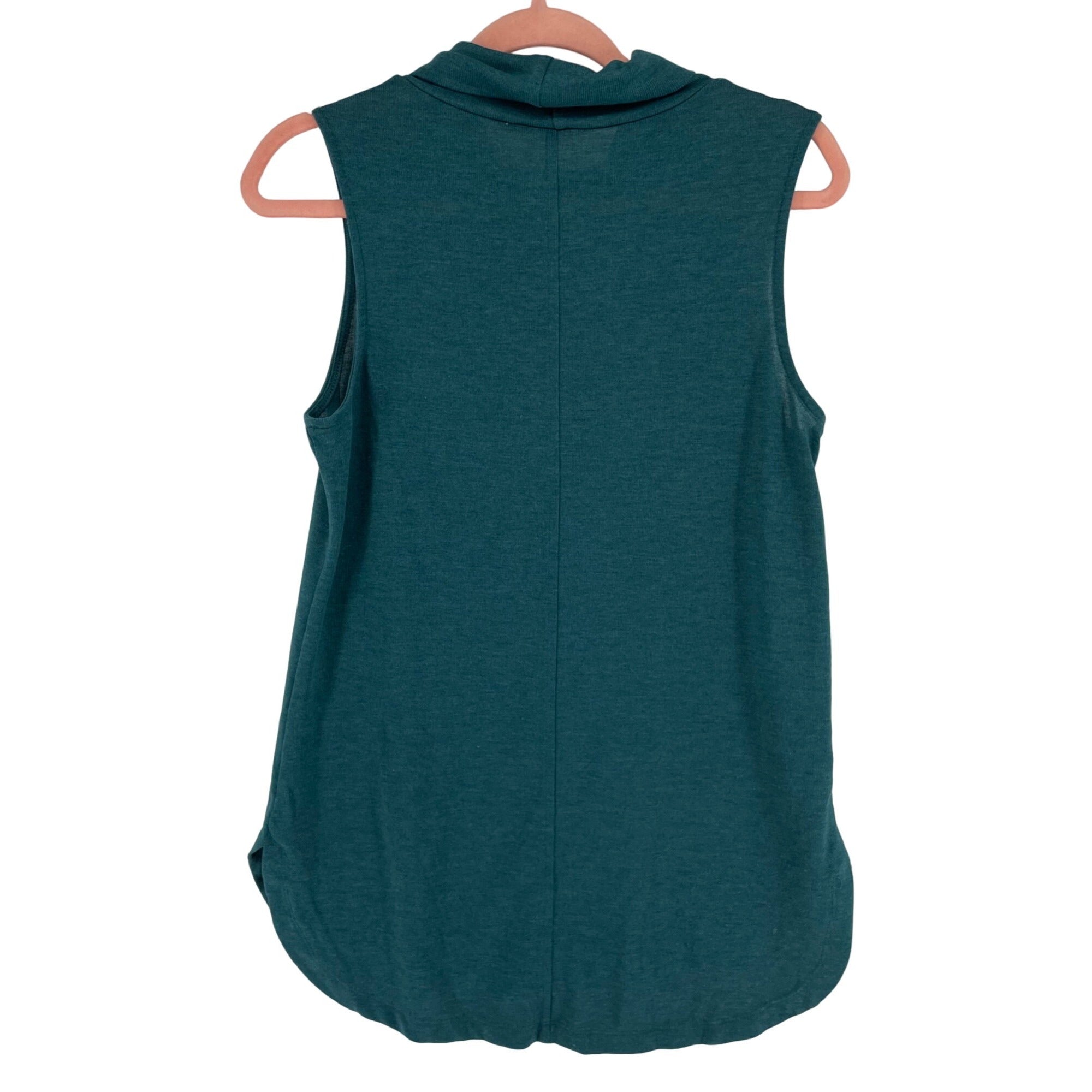 LOFT Women's Size Small Sleeveless Teal Cowl Neck Sweater