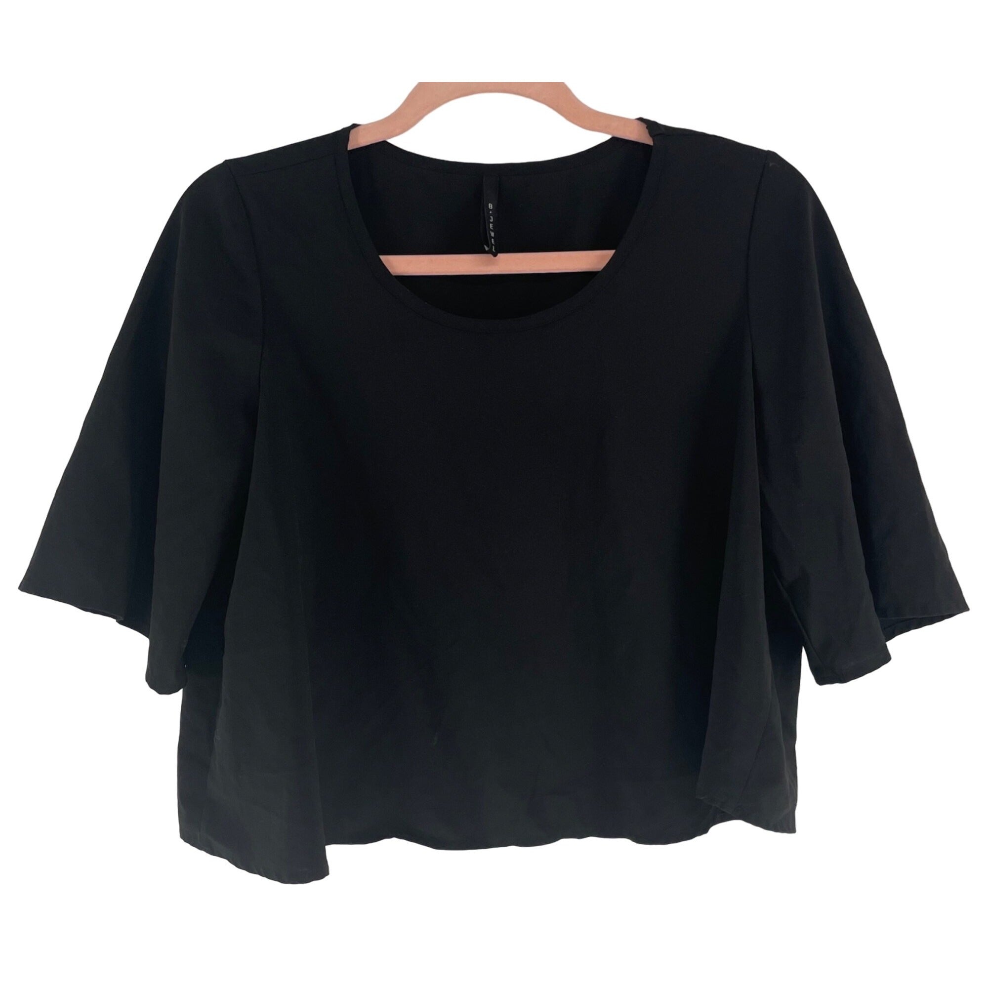 B Jewel Women's Size Small Black 3/4 Length Sleeve Shirt