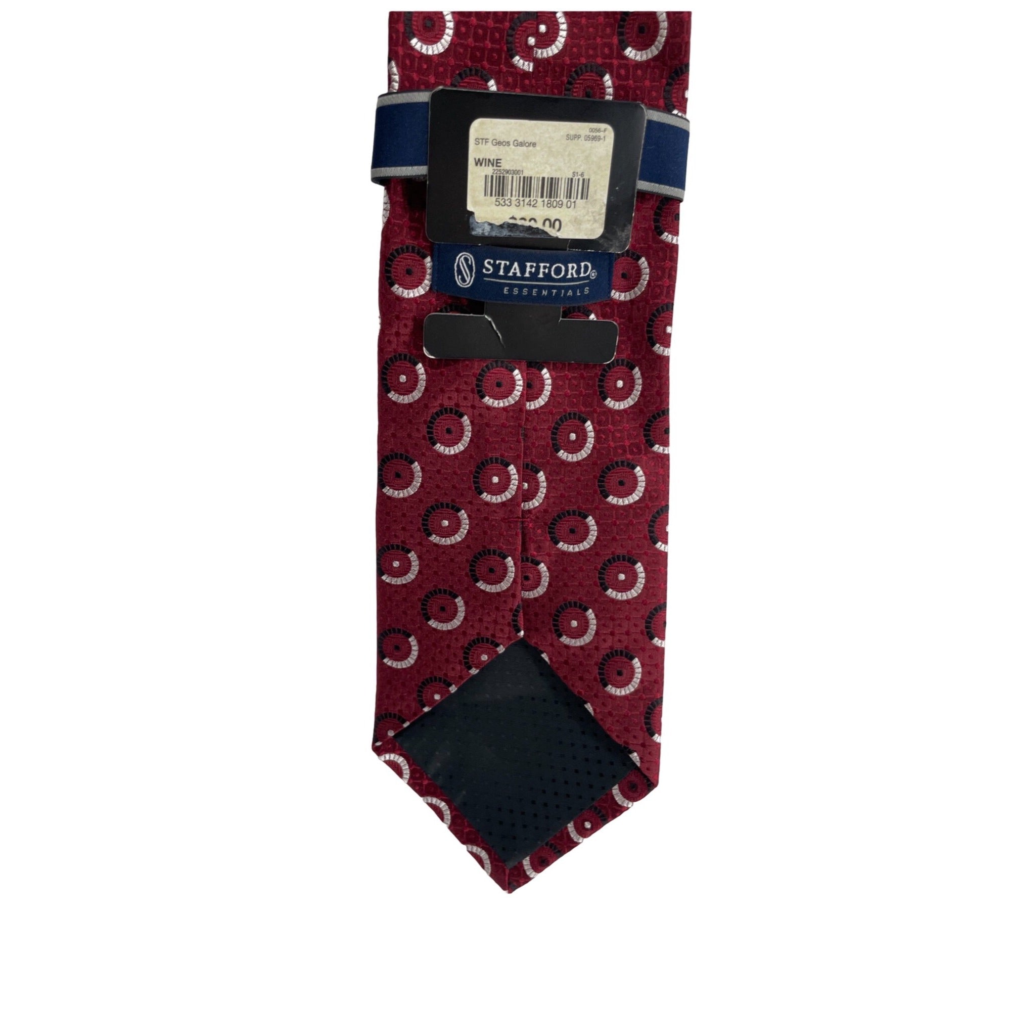 NWT Stafford Men's Wine-Colored Silk Dress Tie