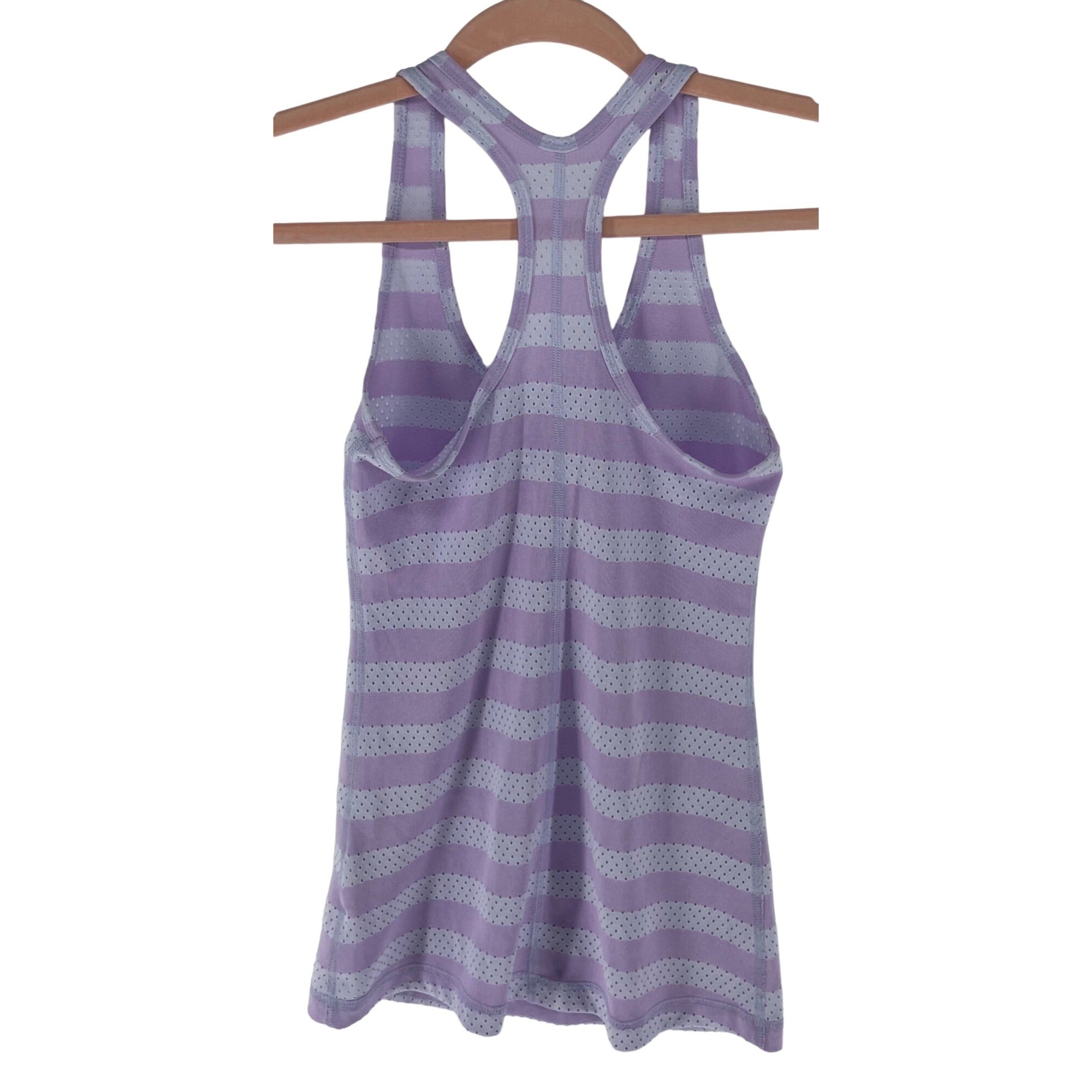 Nike Dri-Fit Women's Size XS Light Purple-Striped Exercise Tank Top