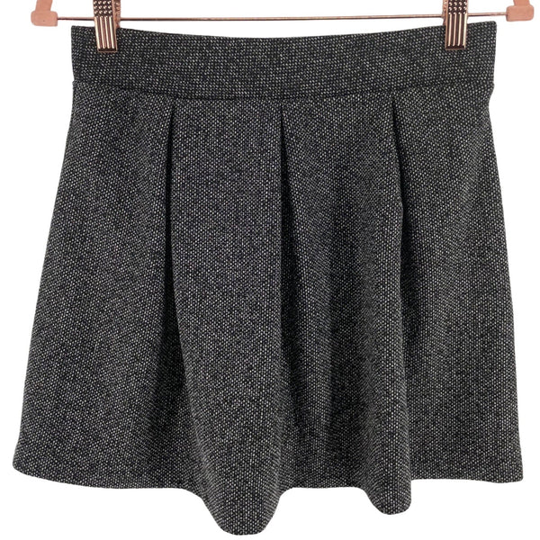 Bershka Women's Size Large Grey Pleated A-Line Mini Skirt