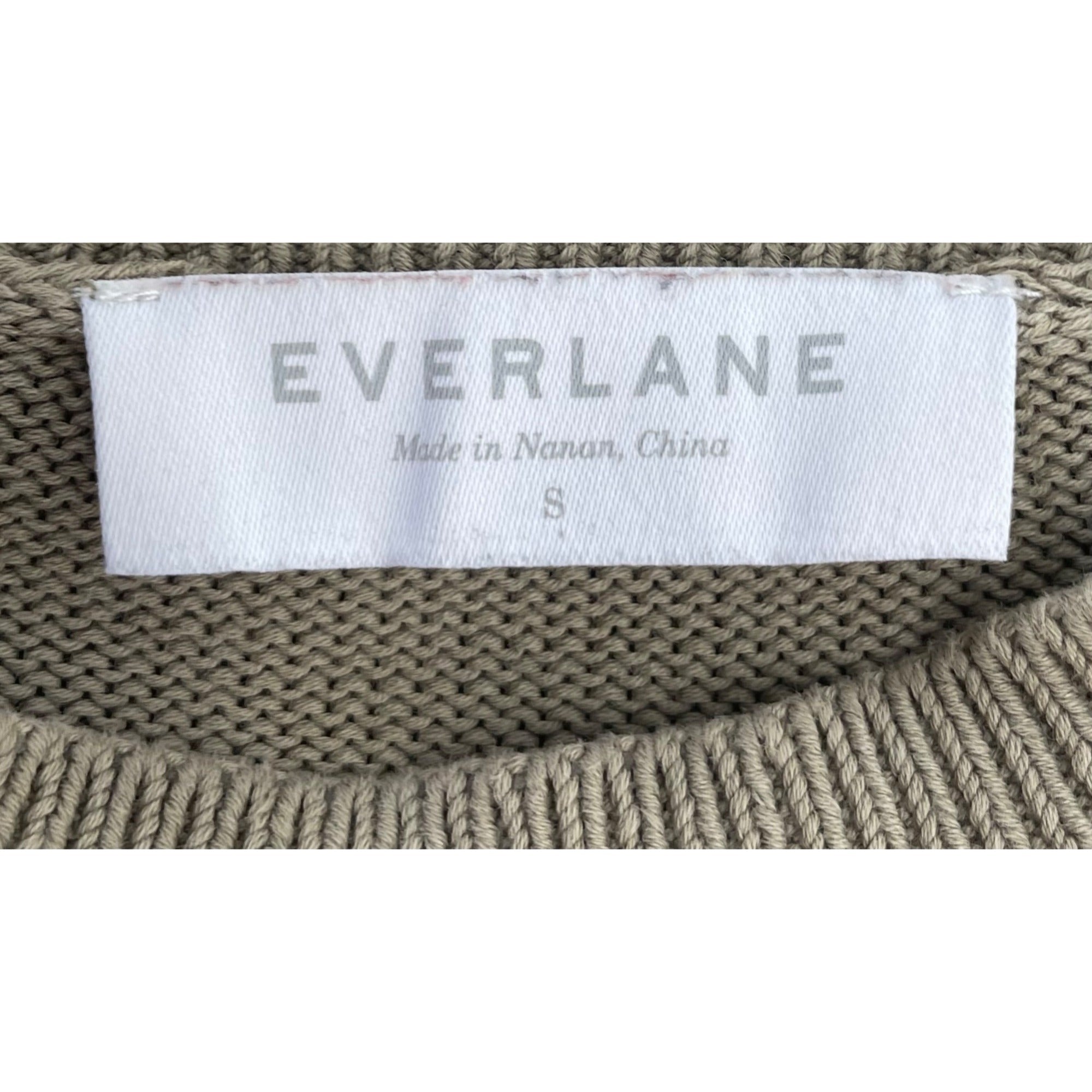 Everlane Women's Size Small Olive Green Cropped Sweater