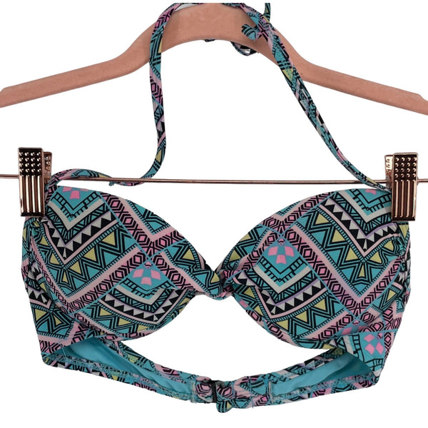 Xhilaration Women's Size XS Multi-Colored Halter Bikini Top