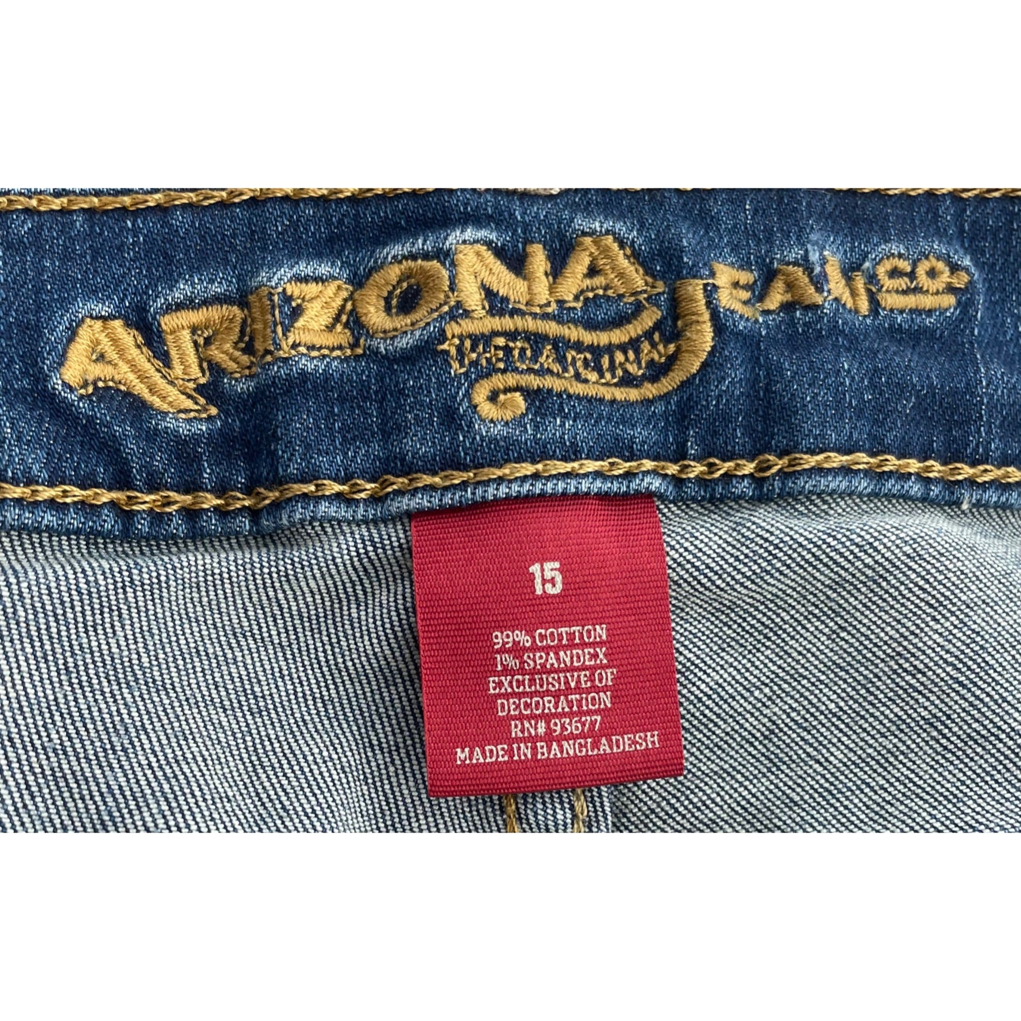 Arizona Jean Company Women's Size 15 (Junior's) Distressed Denim Shorts