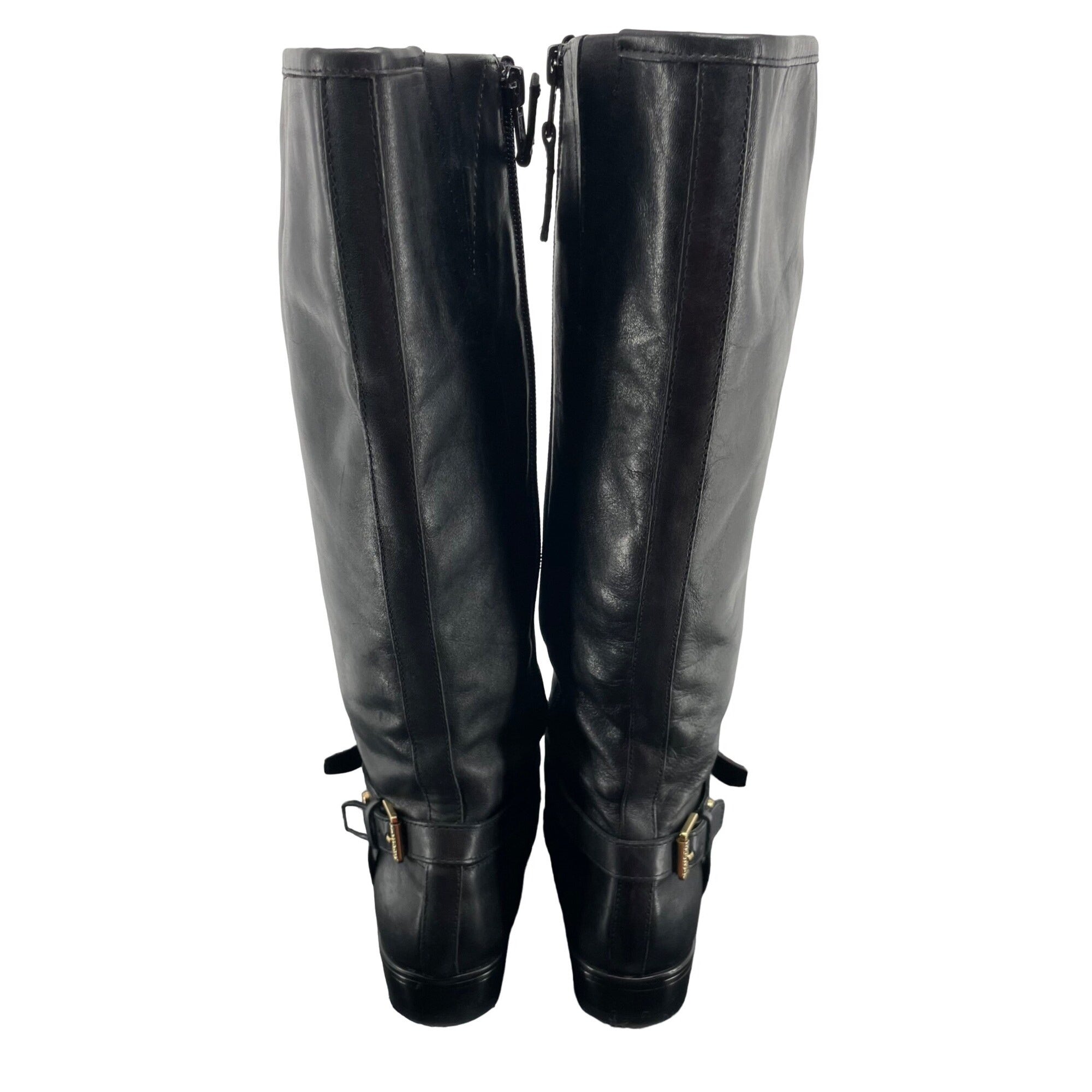 Ralph Lauren Women's Size 6.5 Black Knee-High Leather Riding Boots