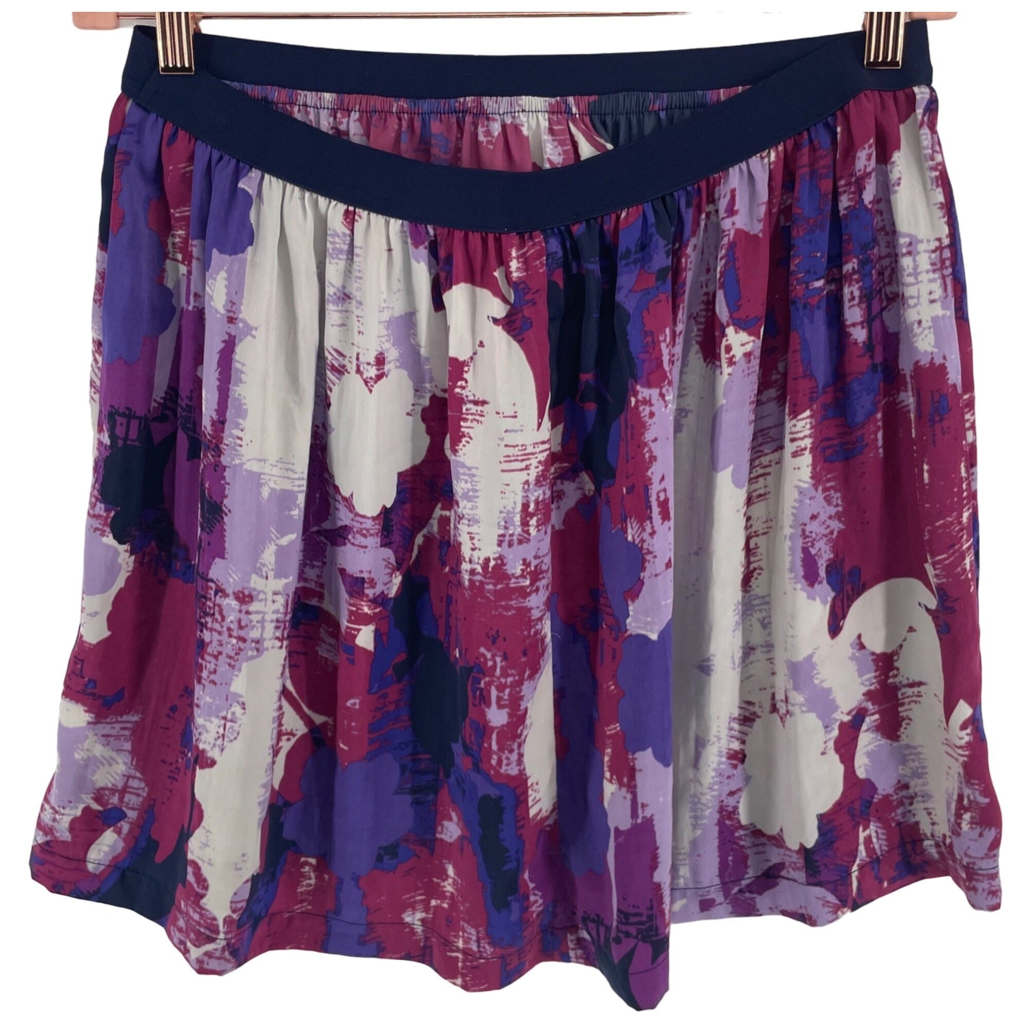 Joe Fresh Women's Size Medium Purple/Pink/White Flowy Mini Skirt