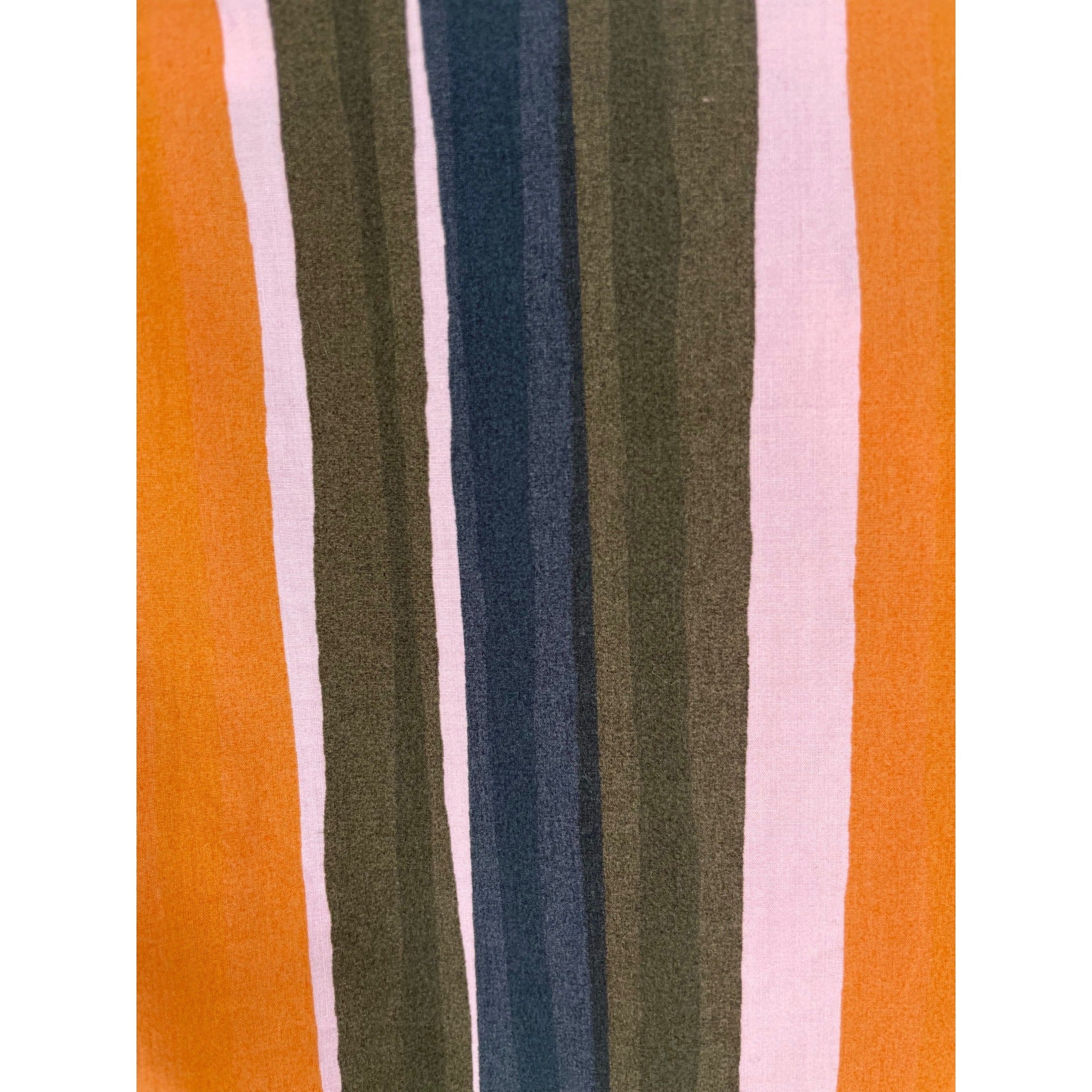 Marimekko Women's Size XS (34) Orange/Pink/Brown/Navy Striped T-Shirt Dress