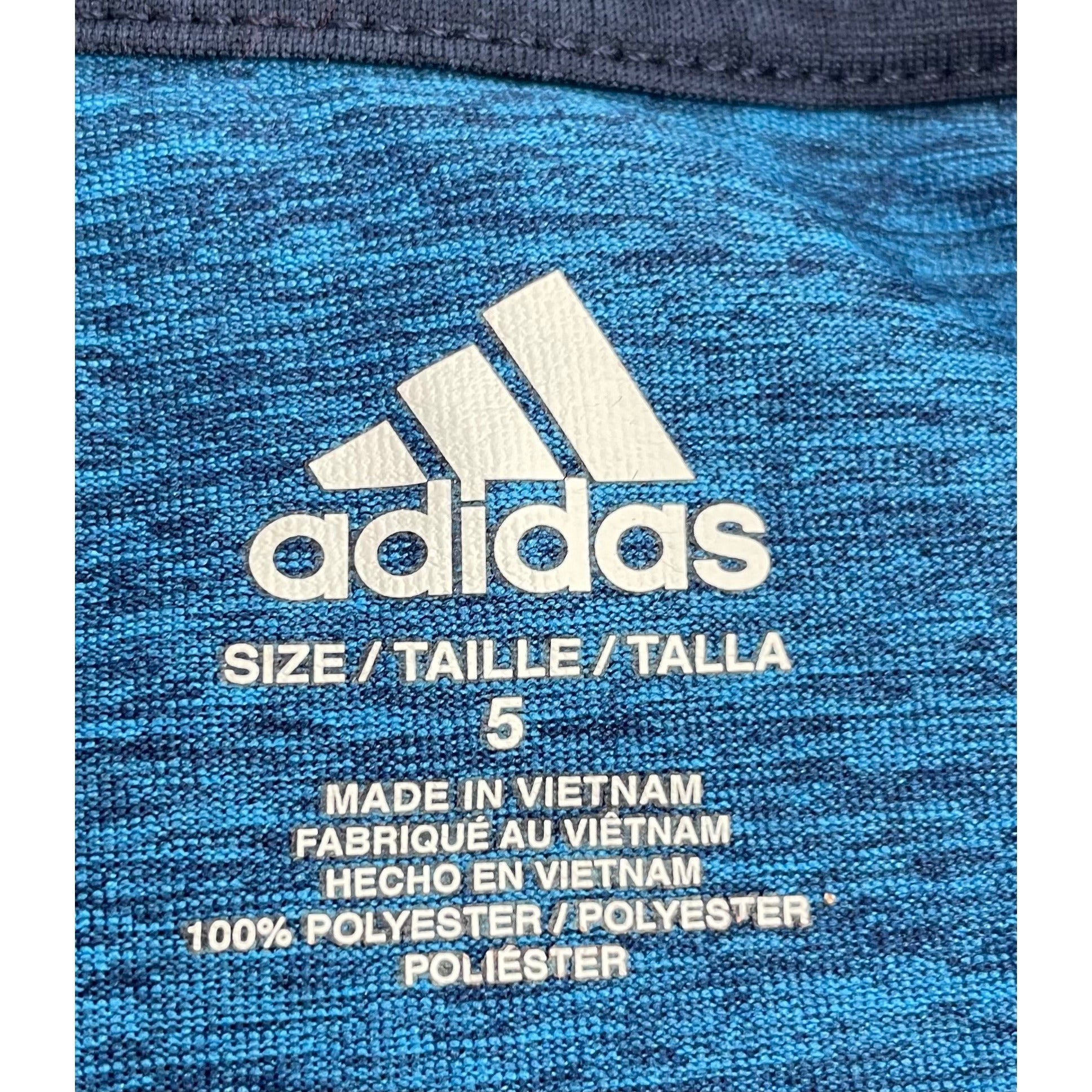 Adidas Boy's Size Small Two-Tone Blue Athletic Shirt