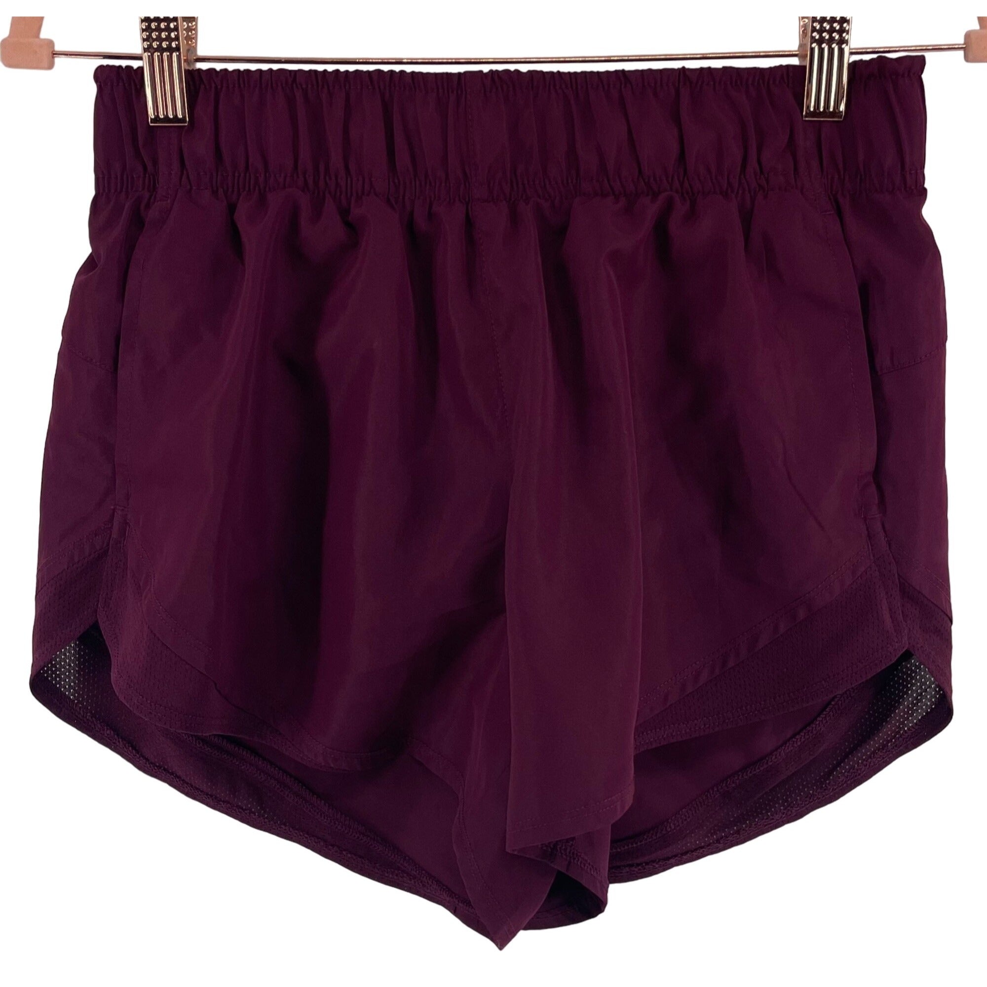 Athletic Works Women's Size XS (0-2) Burgundy/Maroon Athletic Elastic Waist Shorts