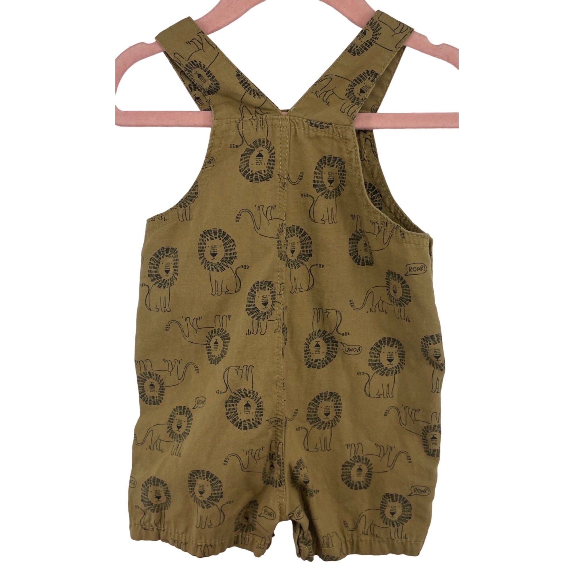 Carter's Baby Boy's 9 Months Brown & Black Lion Print Overalls