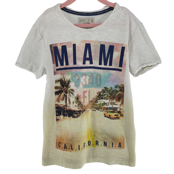 Zara Boy's Size 8 Multi-Colored Graphic Miami & California T-Shirt