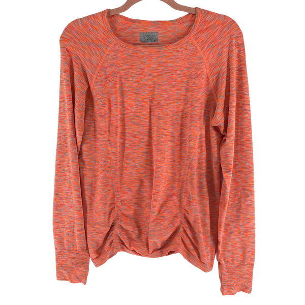 Athleta Women's Size XL Orange & Multi-Colored Long-Sleeved Workout Top