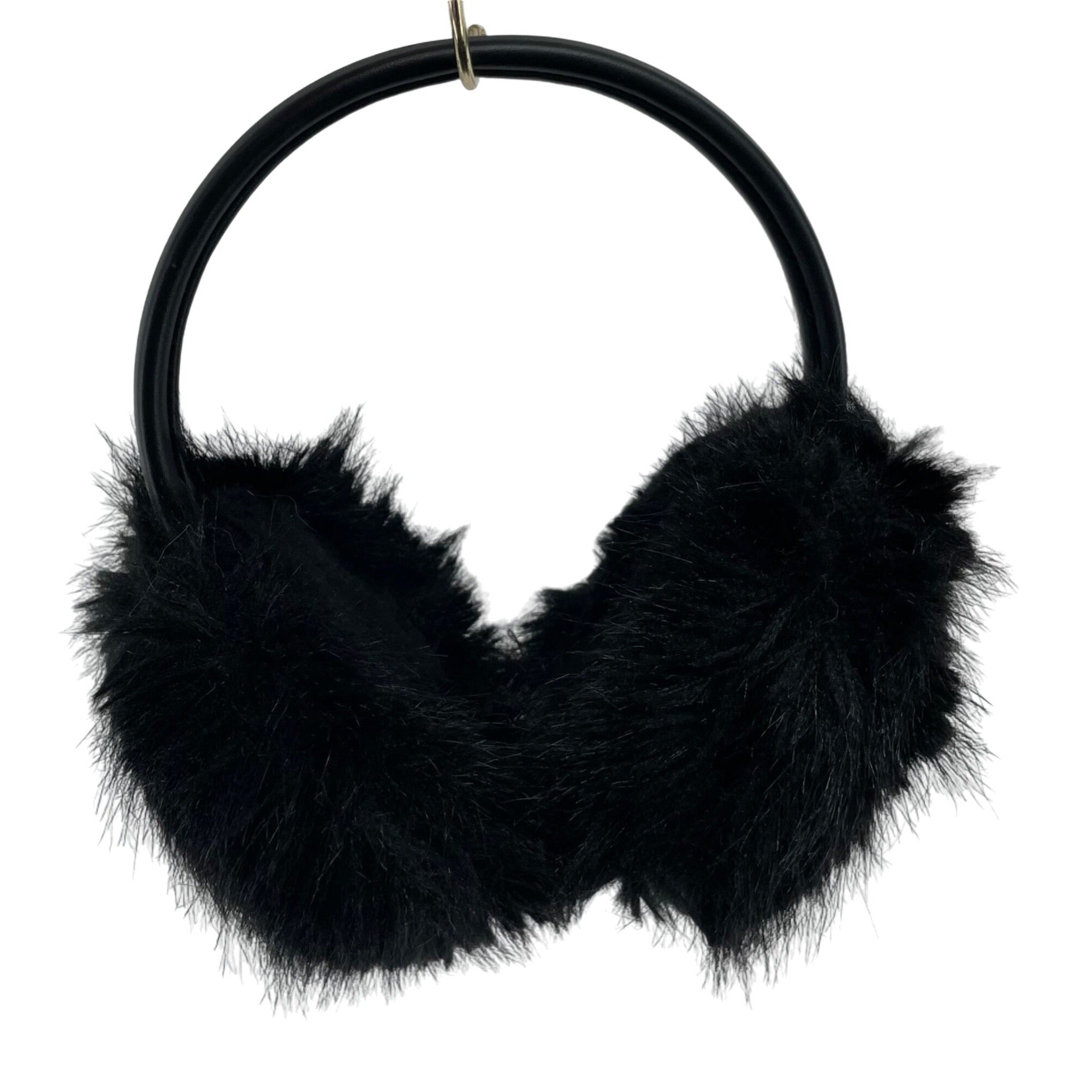 H&M Divided Women's Black Faux Fur Fuzzy Winter Earmuffs