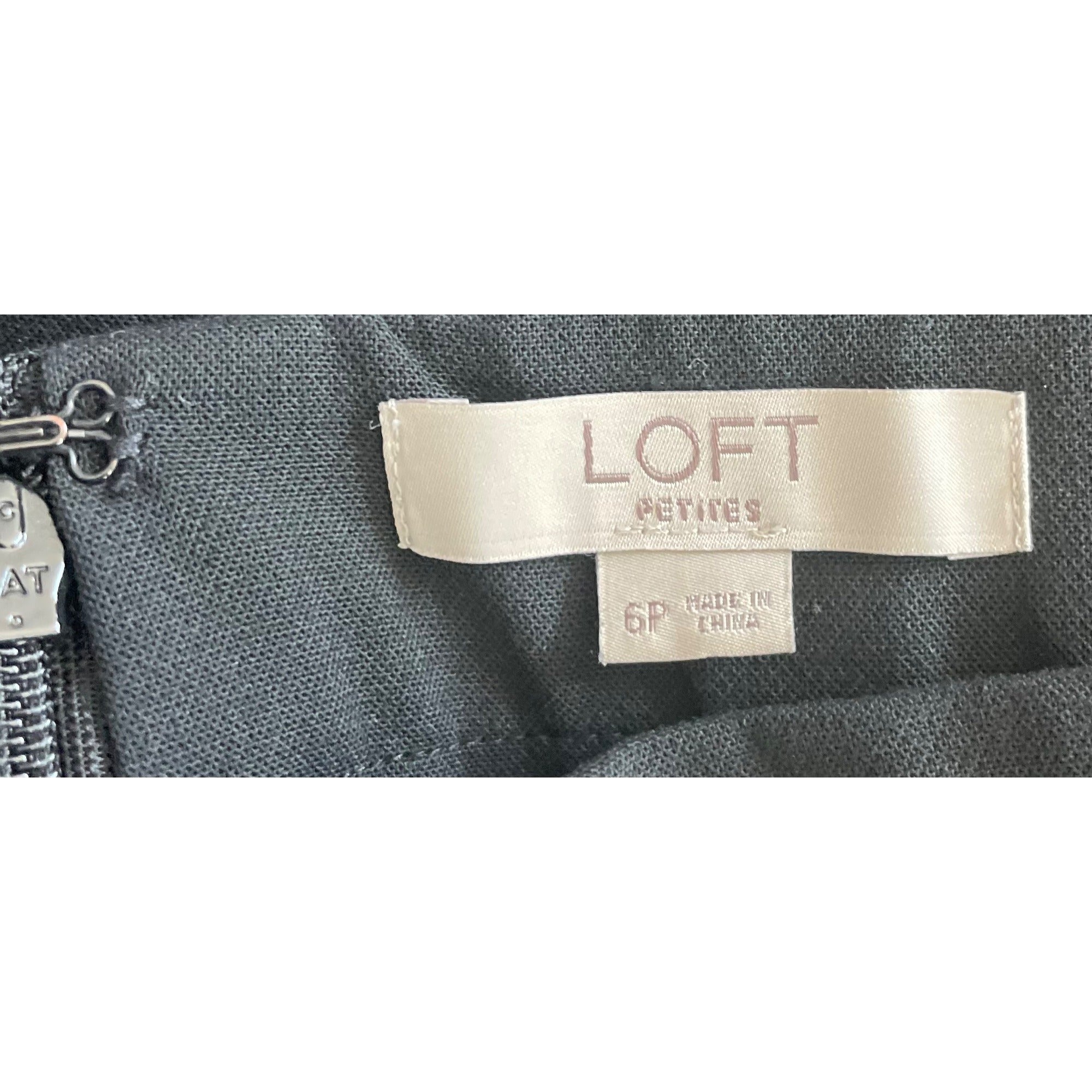 LOFT Petites Women's Size 6P Black Pencil Skirt