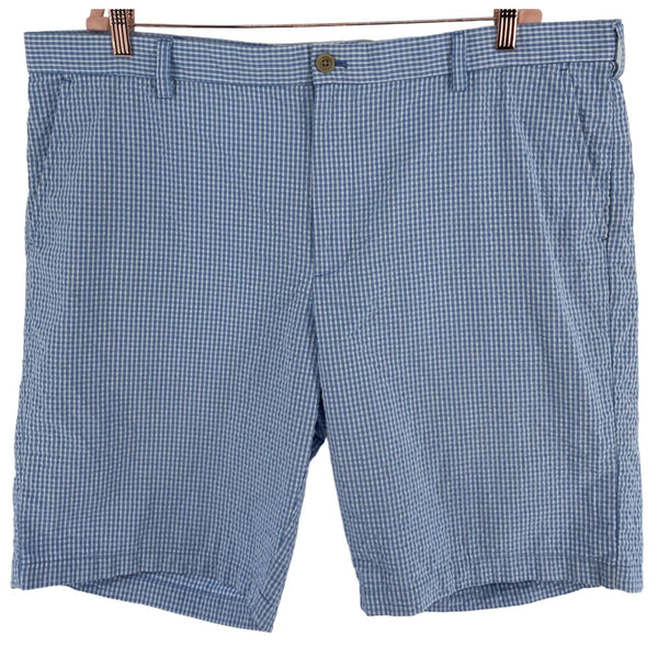 Izod Golf Men's Size 42 Blue & White Seersucker Checked Golf Shorts