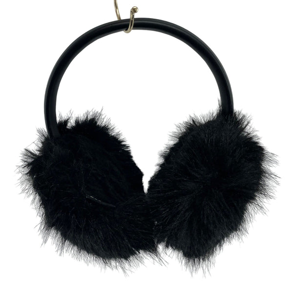 H&M Divided Women's Black Faux Fur Fuzzy Winter Earmuffs