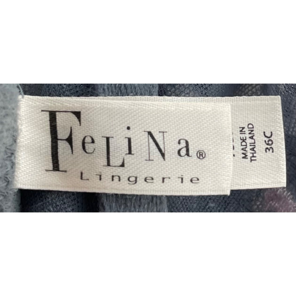 Felina Lingerie Women's Size 36C Greyish Periwinkle & Pink Sheer Floral Bra