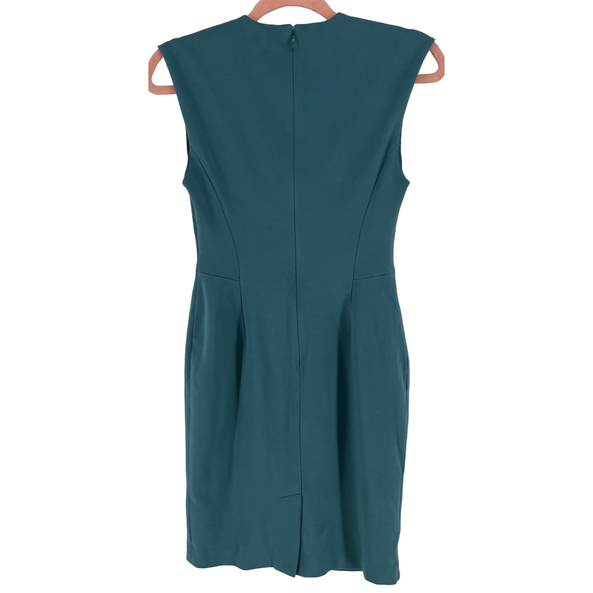 Classiques Entier Women's Size 0 Teal Sleeveless Sheath Dress