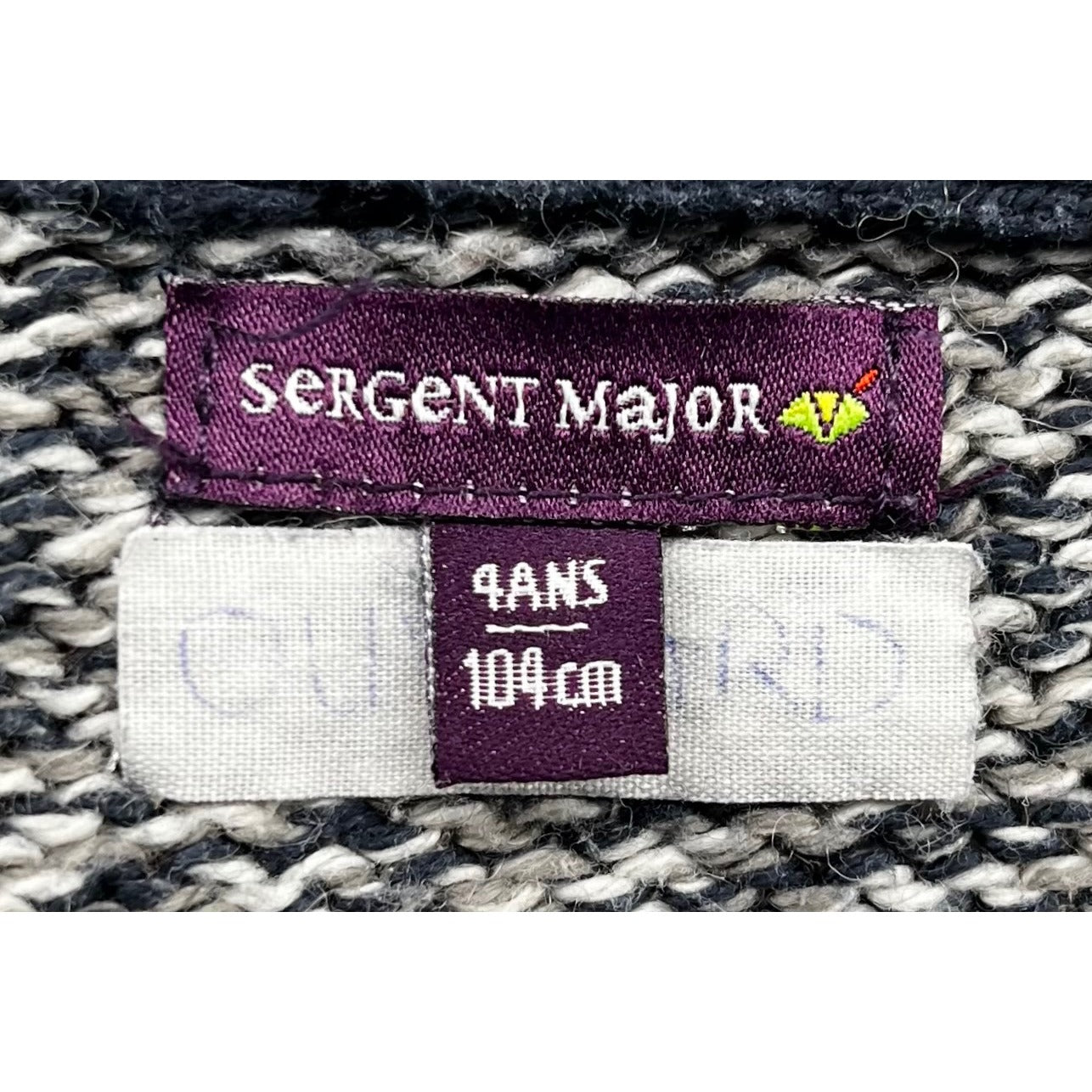 Sergent Major Boy's Size 4 Grey/Black/White French Graphic "Forest Explorer " Sweater