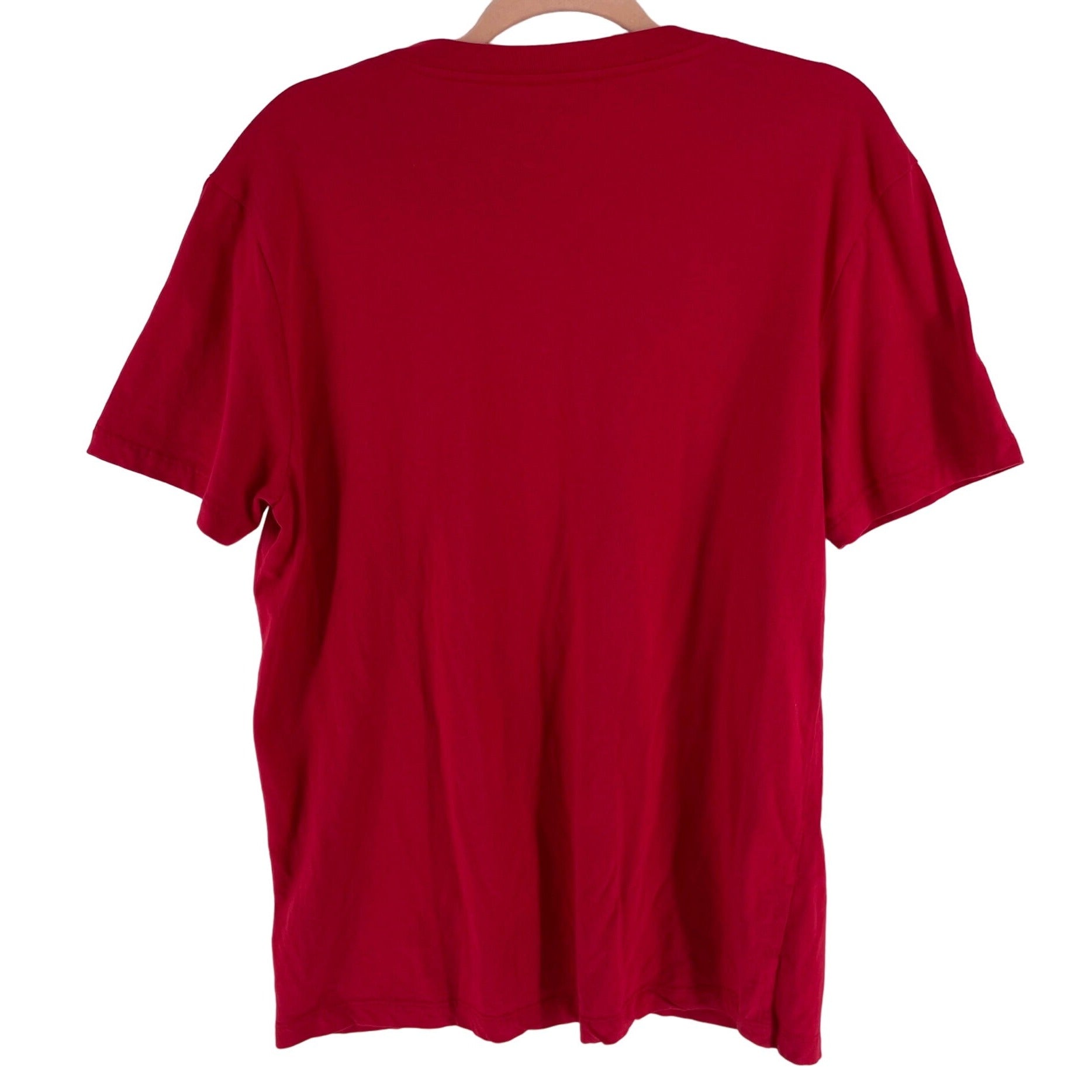 Vipro Men's Size Large Red V-Neck Wick-Dry Workout/Exercise T-Shirt